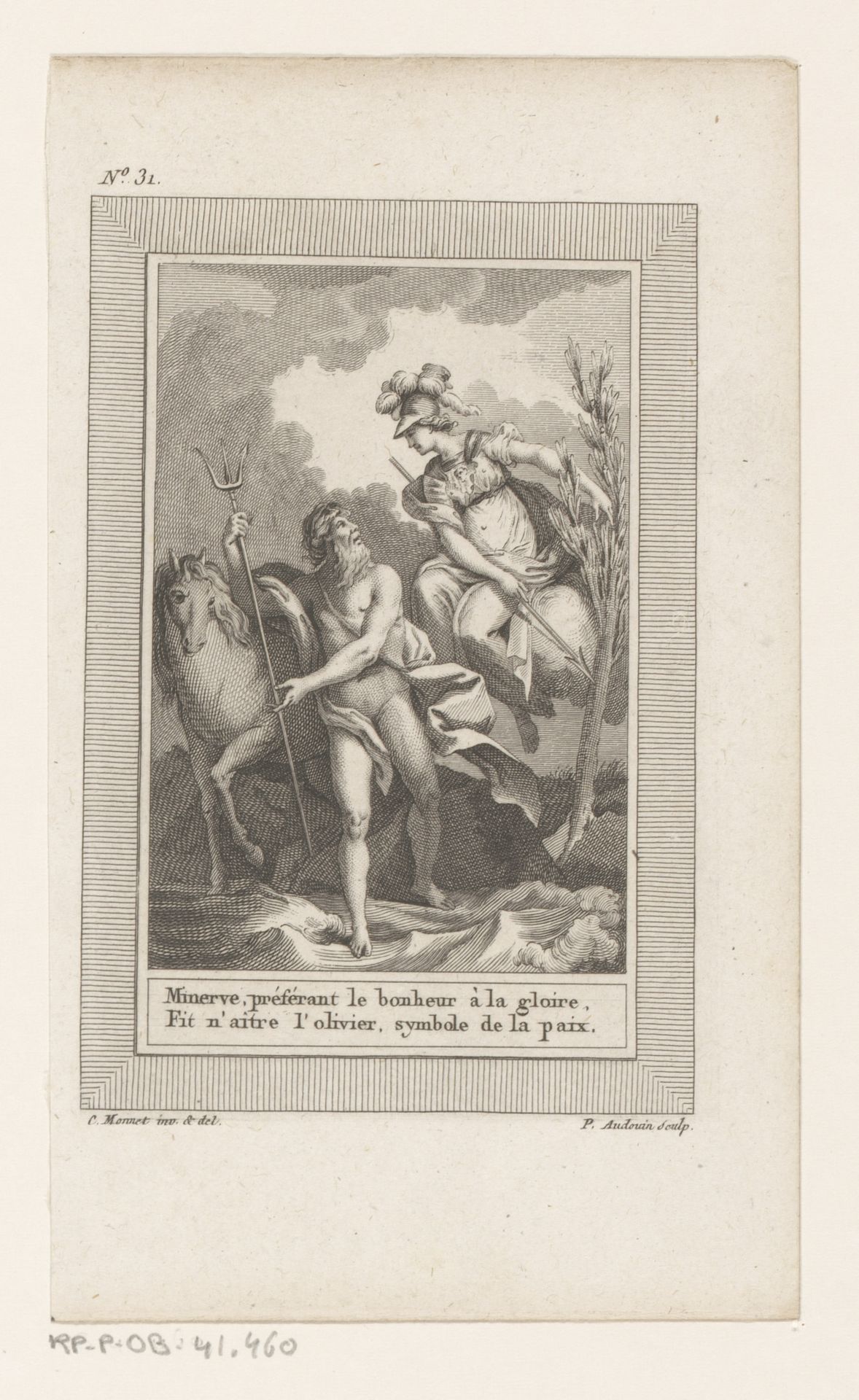 Stichting van Athene door Minerva en Neptunus by Pierre Audouin