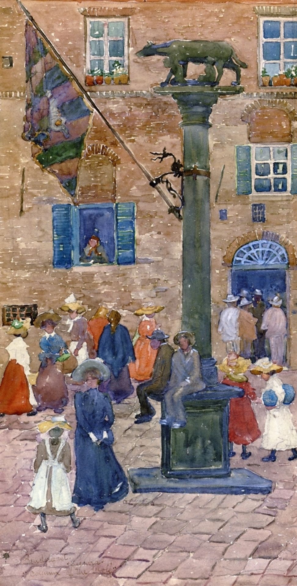 Sienna Column of the Wolf by Maurice Prendergast
