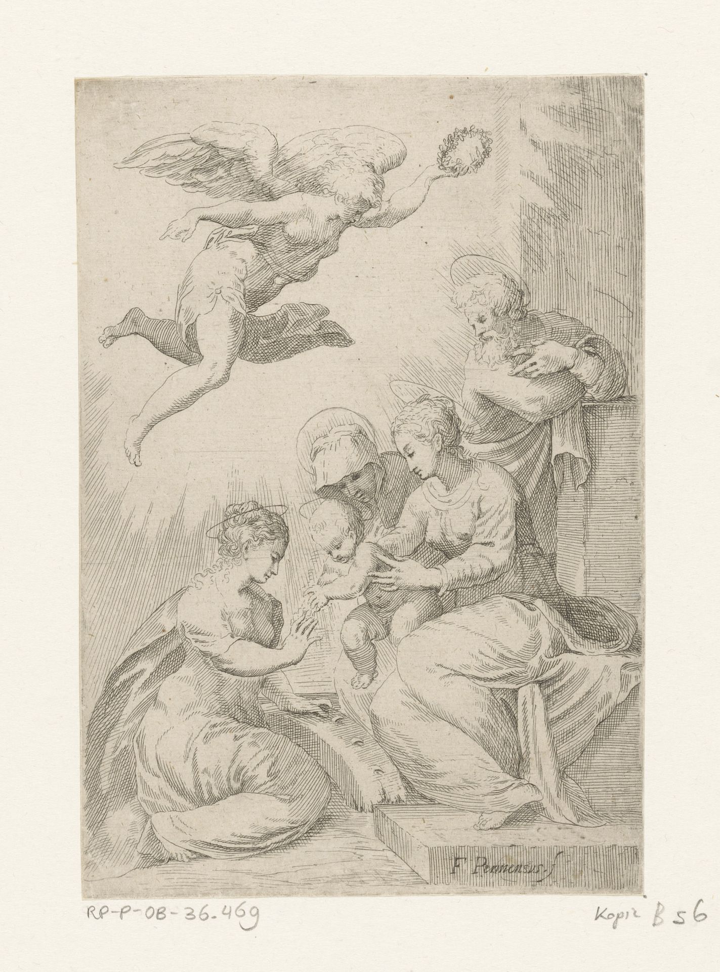Mystieke huwelijk van de heilige Catharina by Anonymous