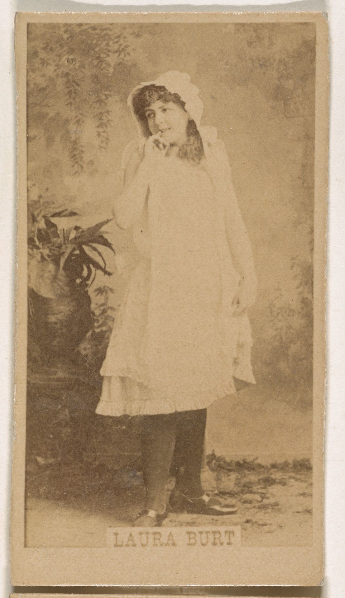 Laura Burt, from the Actresses series (N245) issued by Kinney Brothers to promote Sweet Caporal Cigarettes by Kinney Brothers Tobacco Company