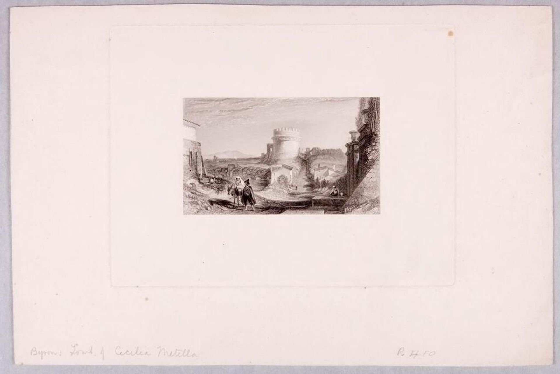 Tomb of Cecilia Metella, Rome by Edward Francis Finden