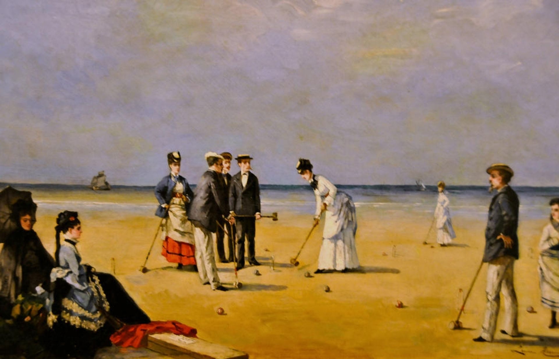 A Game of Croquet by Louise Abbéma