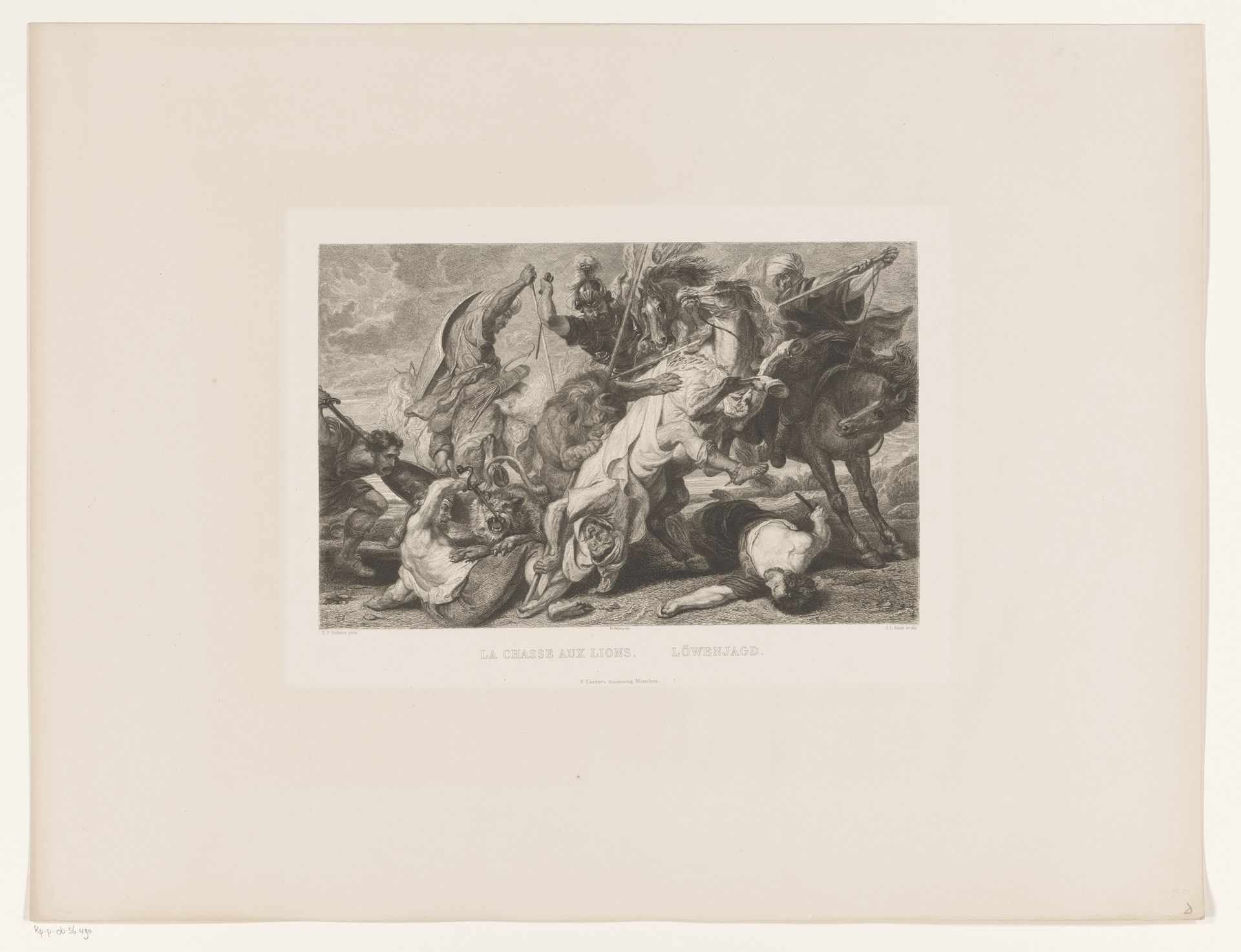 Leeuwenjacht by Johann Leonhard Raab
