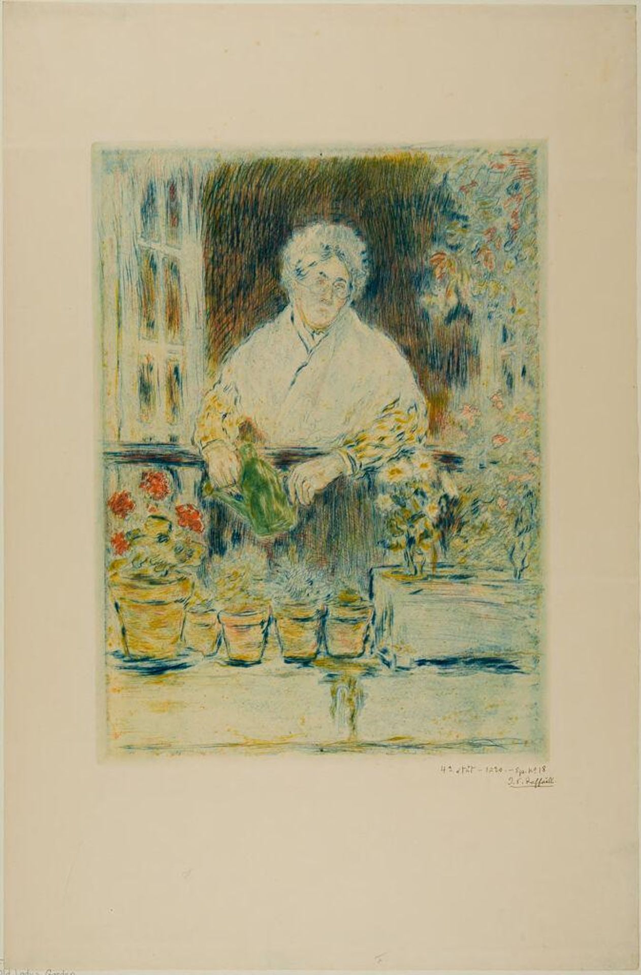 The Old Lady's Garden by Jean FranÃ§ois RaffaÃ«lli