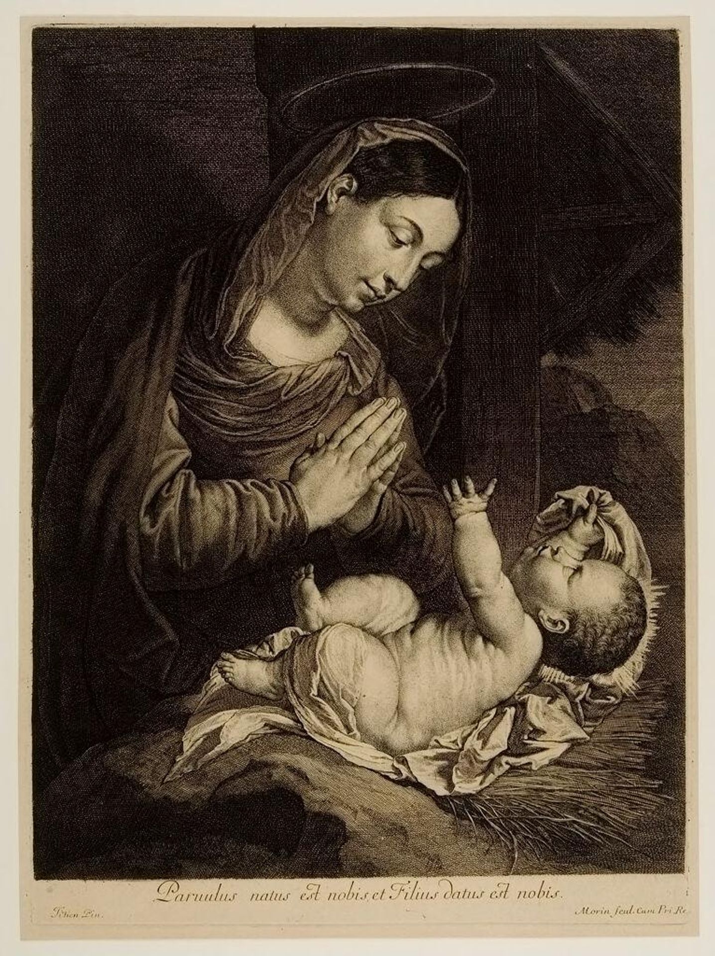 Madonna Adoring the Child by Jean Morin