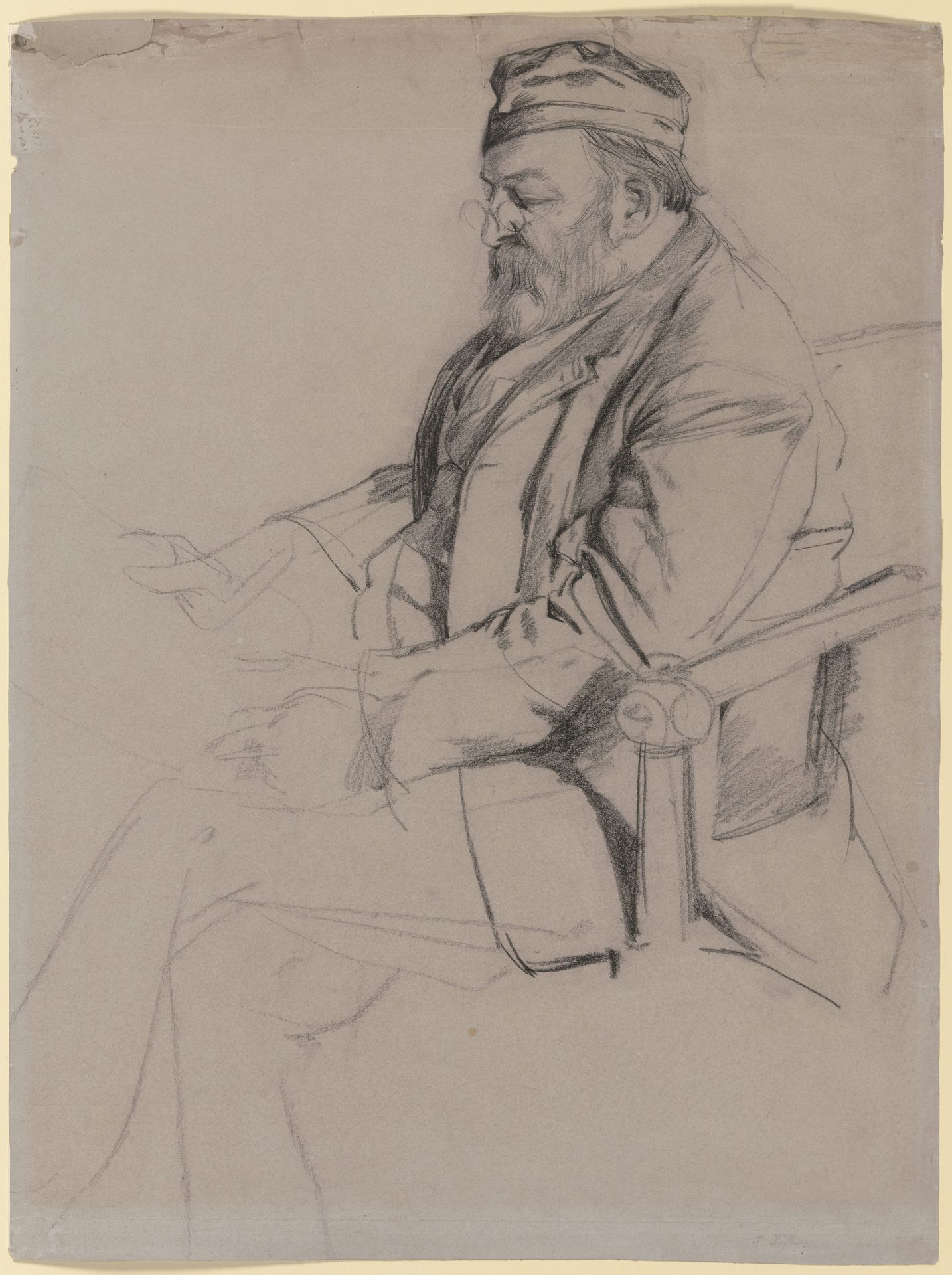 Bildnis des Malers Jakob Wick by Fritz Boehle