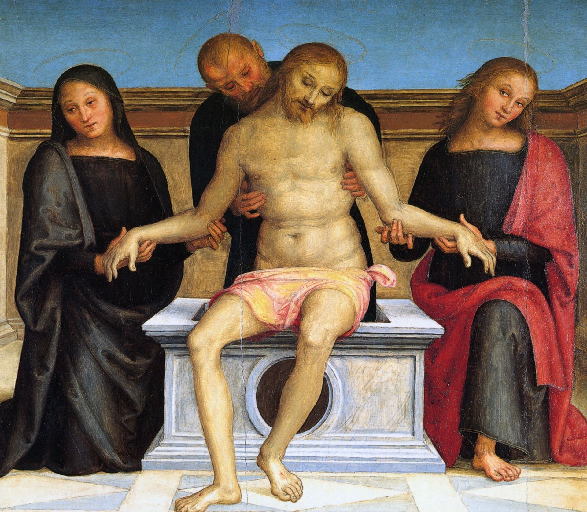 Pala di Sant Agostino (Pieta) by Pietro Perugino
