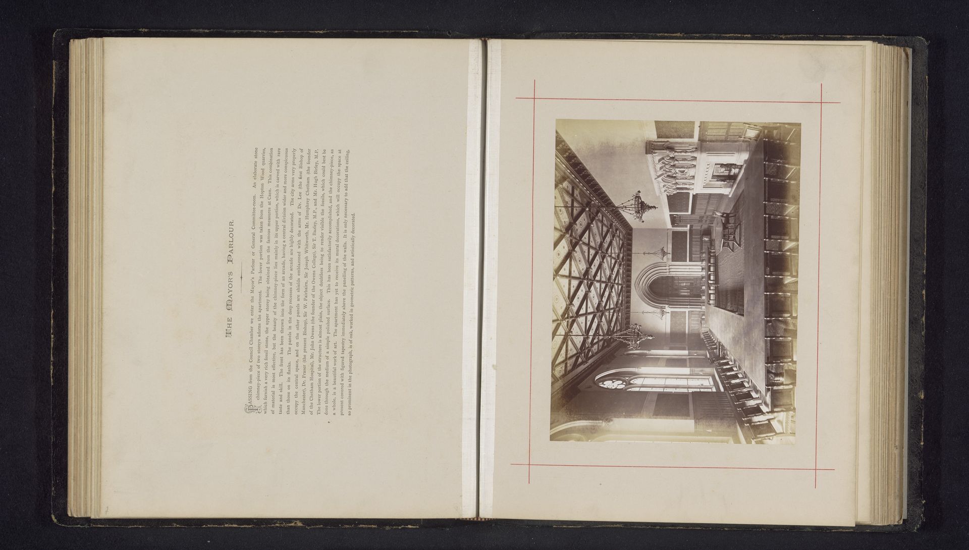 Salon van de burgemeester in het Stadhuis van Manchester by J. McLeod