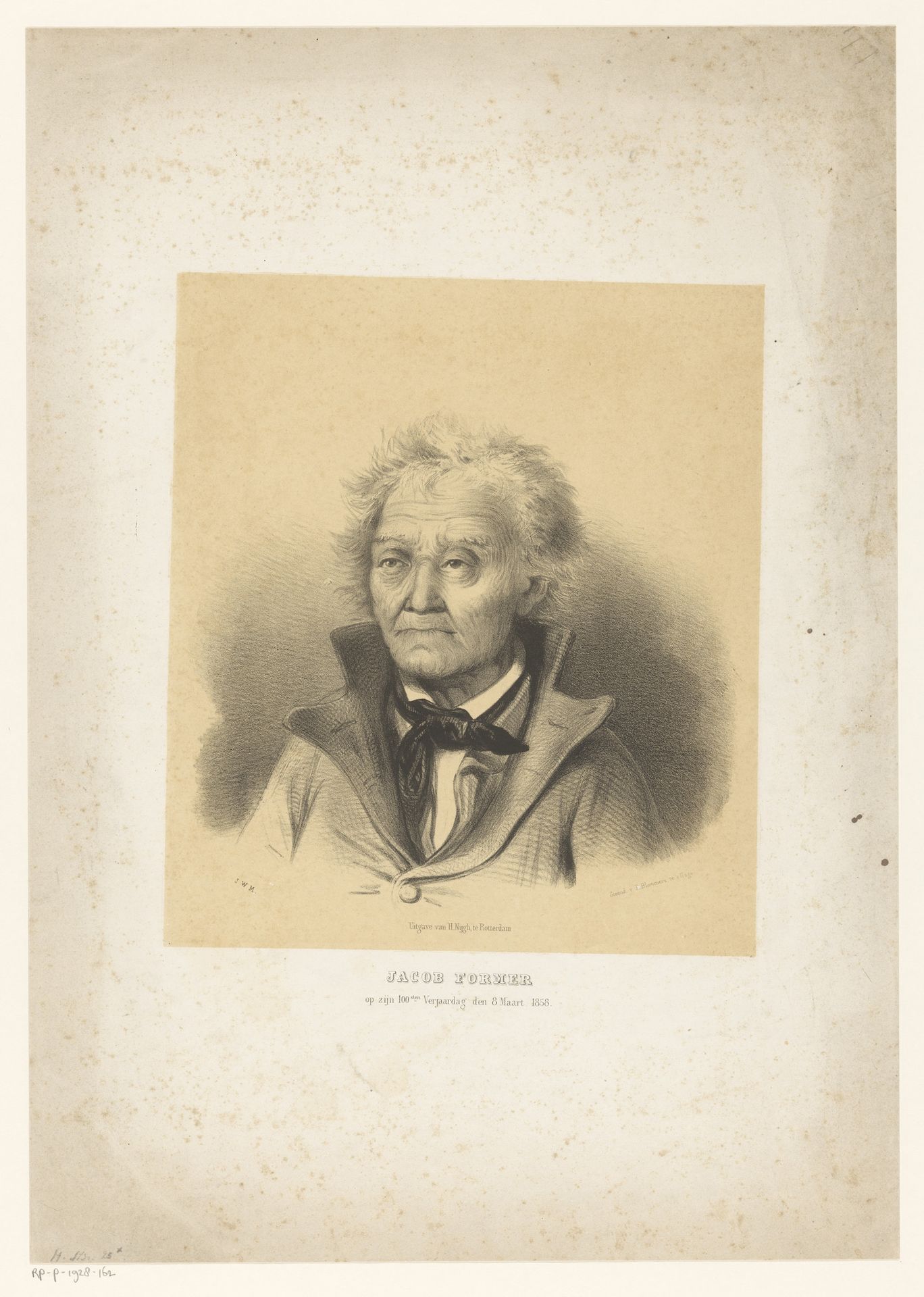 Portret van Jacob Former by Anonymous