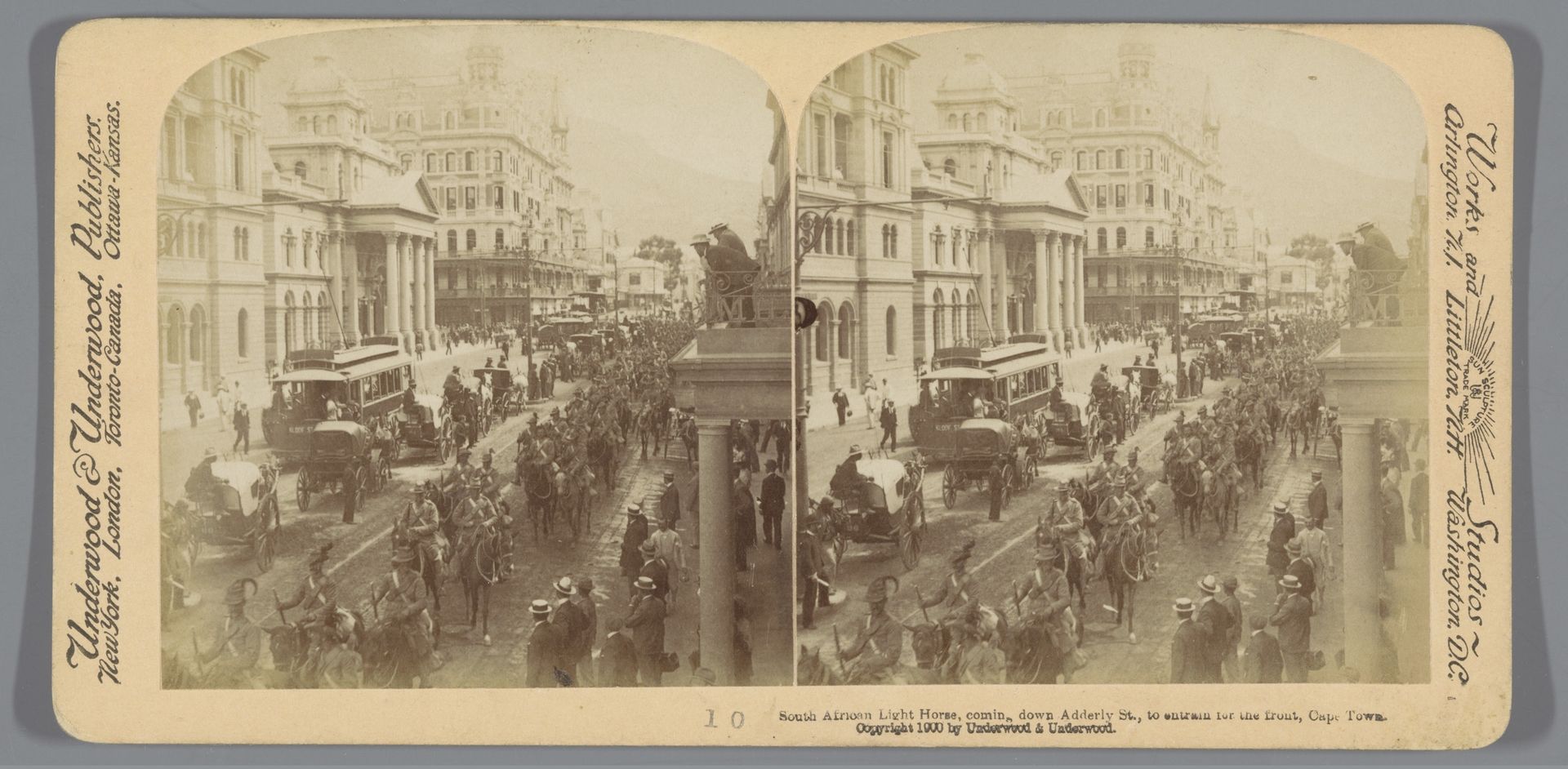 De South African Light Horse in Adderly Street, Kaapstad by Anonymous