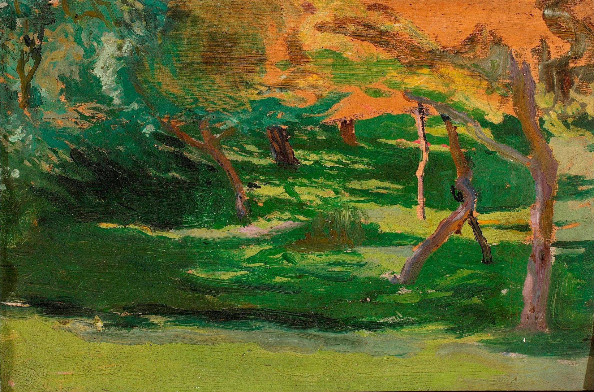 Paysage, sketch to the "Strange garden" by Józef Mehoffer
