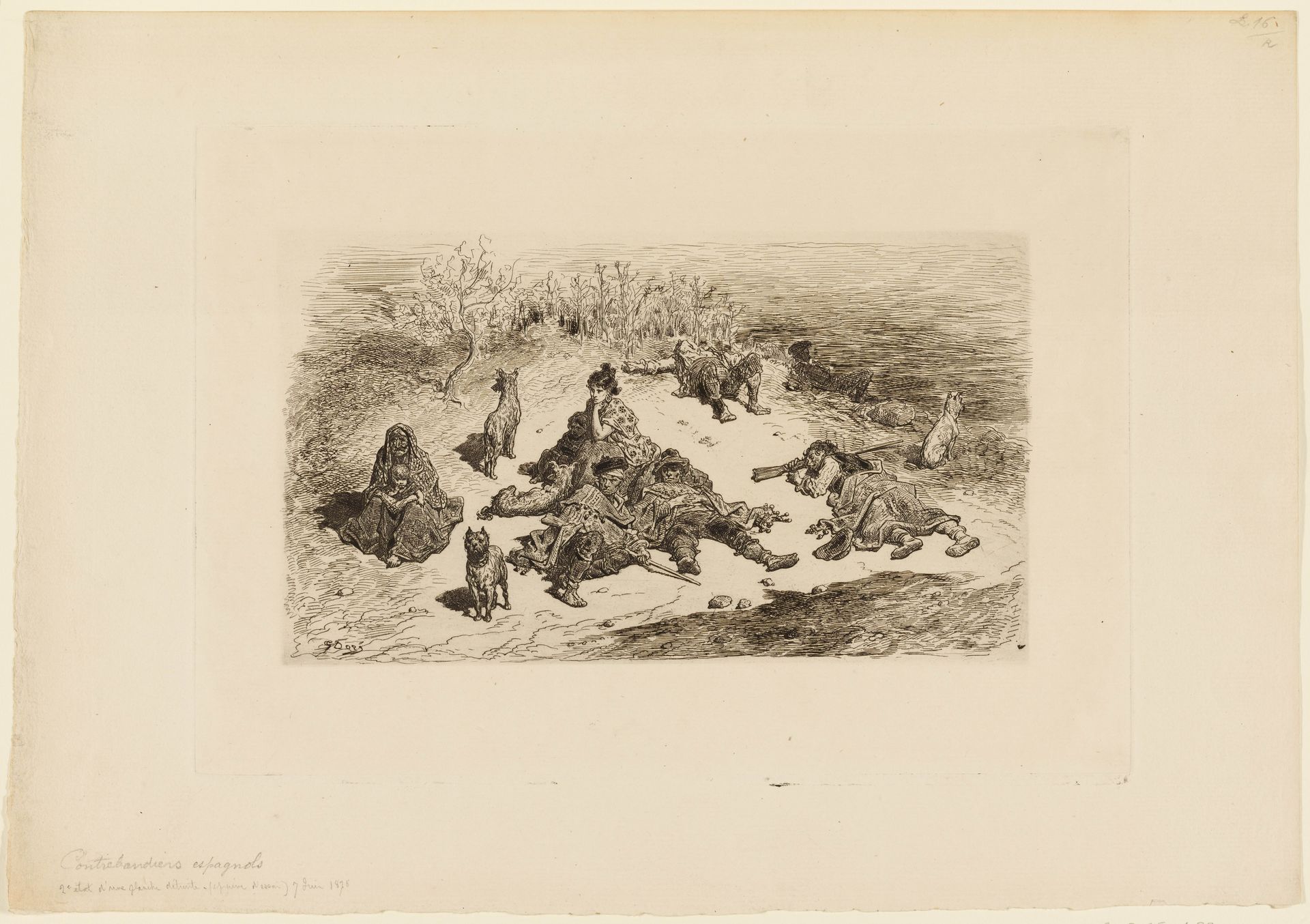 Contrebandiers espagnols (Spanish Smugglers) by Gustave Dore