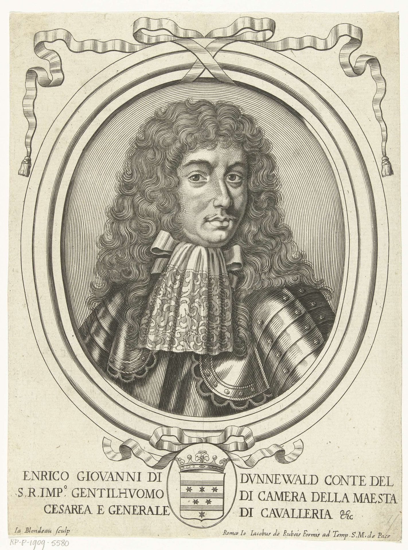 Portret van graaf Enrico Giovanni Dunnewald by Jacques Blondeau