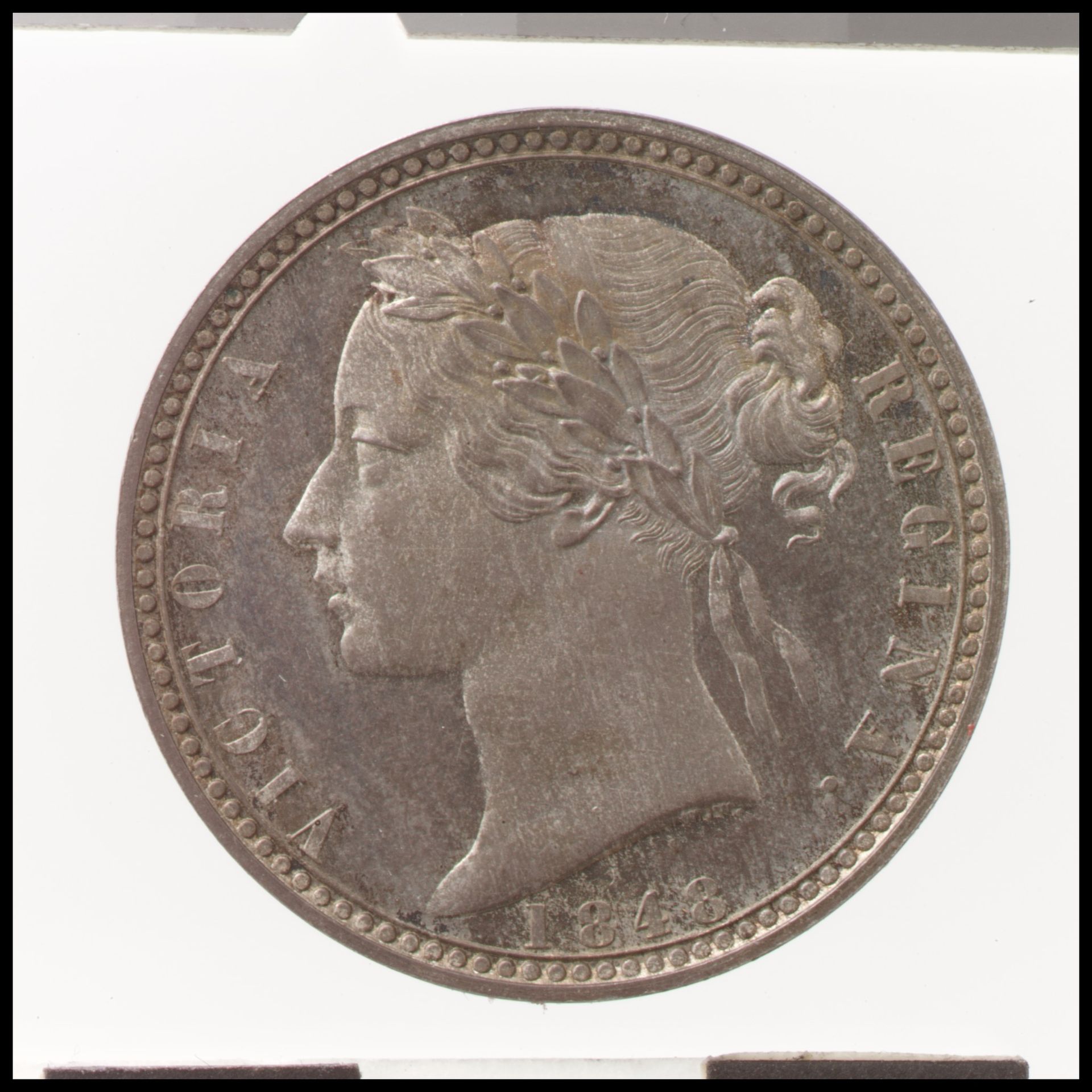 Queen Victoria proof florin by William Wyon