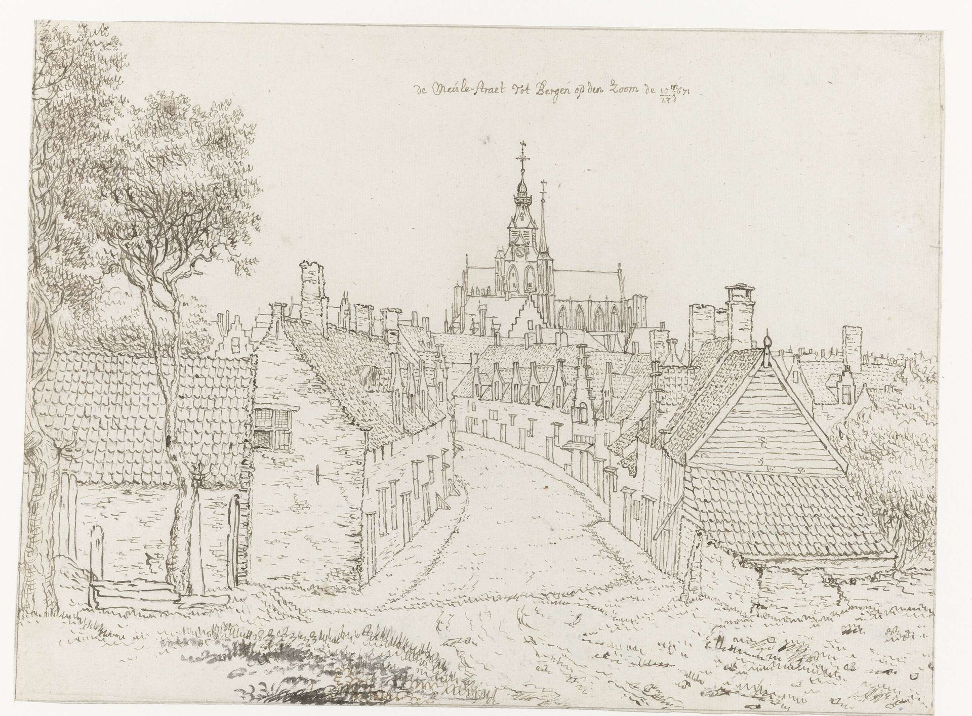View of the Zuidmolenstraat, Bergen op Zoom by Valentijn Klotz