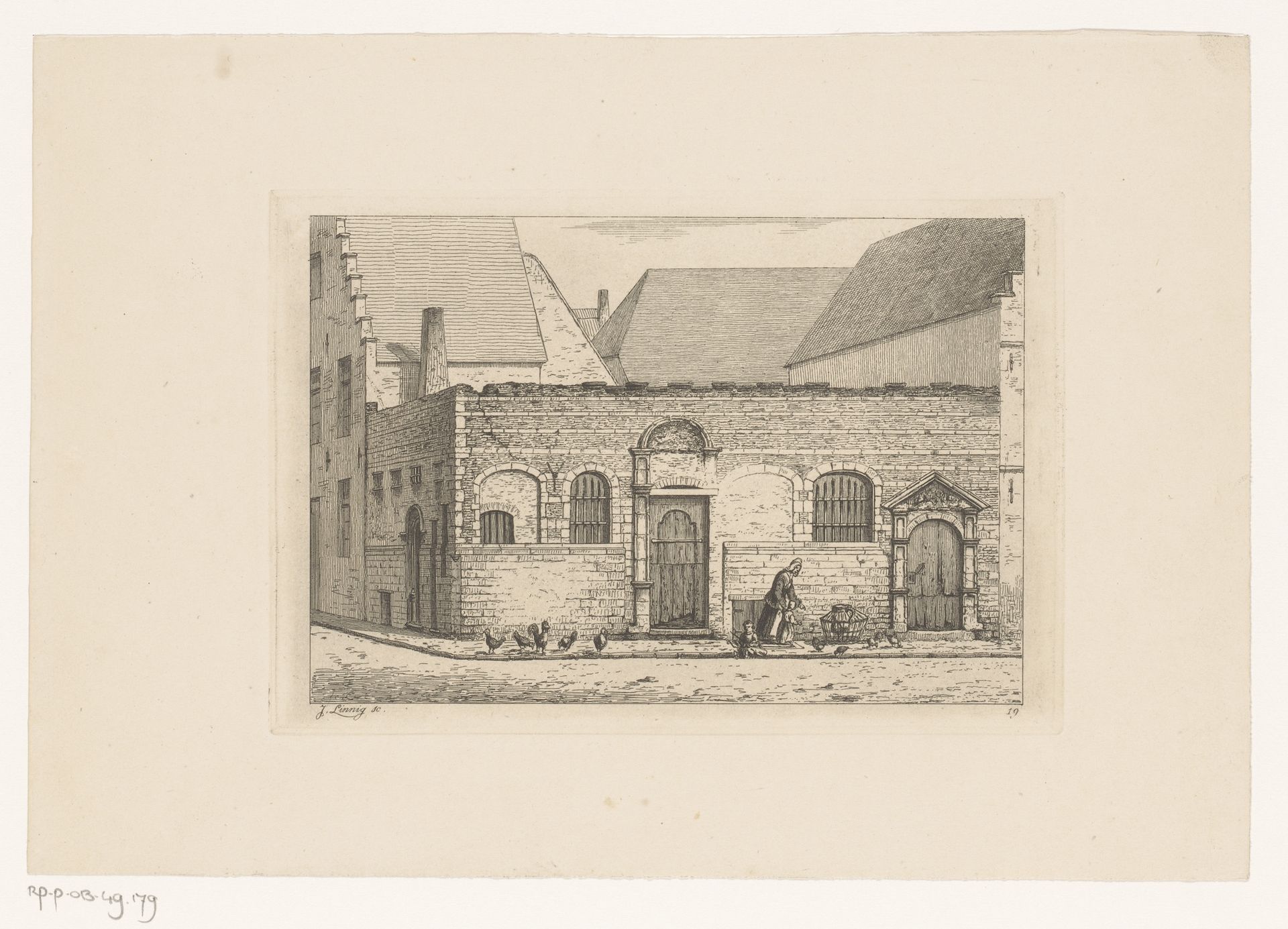Gezicht op de Vierschaar in Antwerpen by Jean Théodore Joseph Linnig