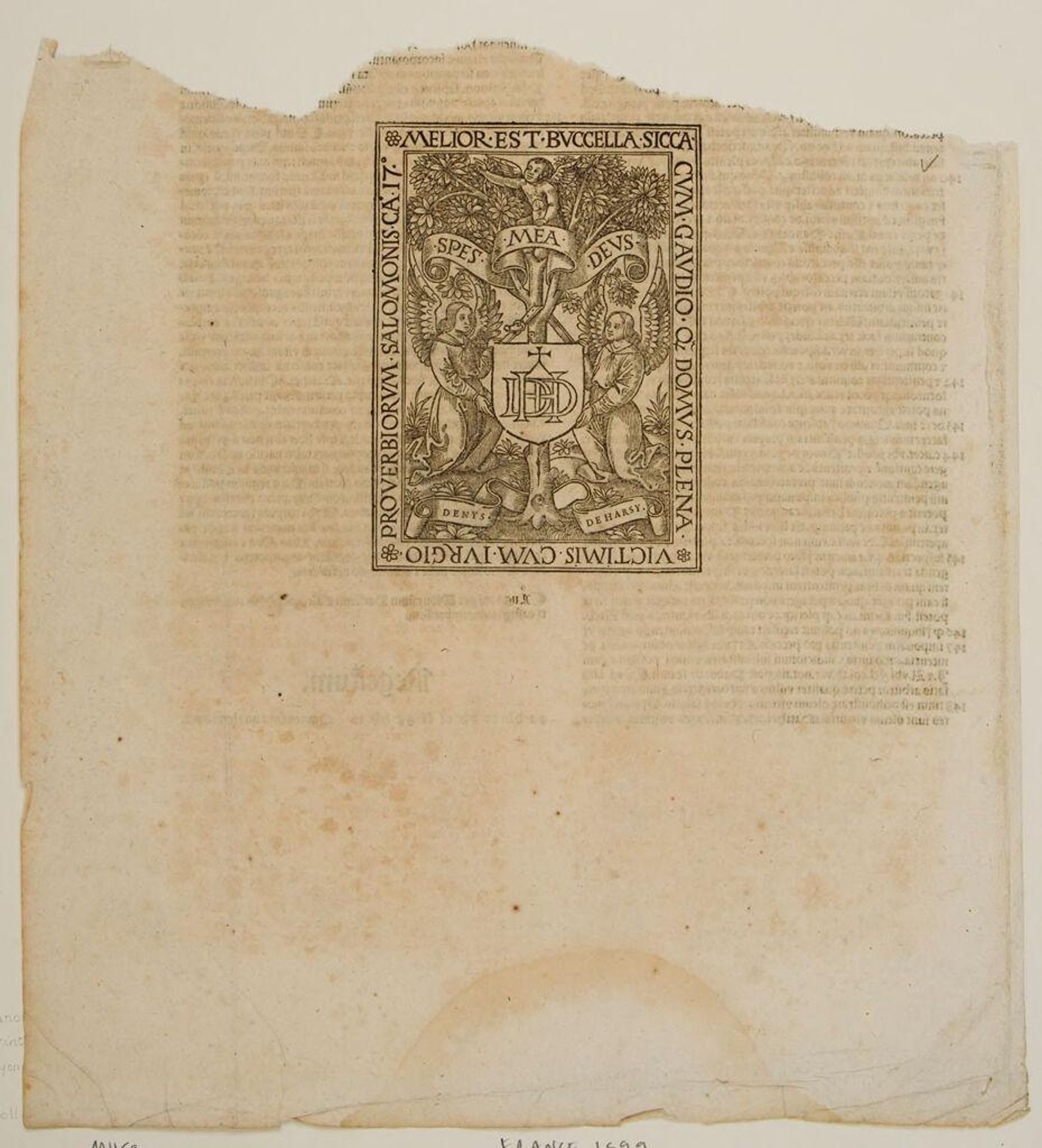 Printer's Mark of Denys de Harsy by Anonymous