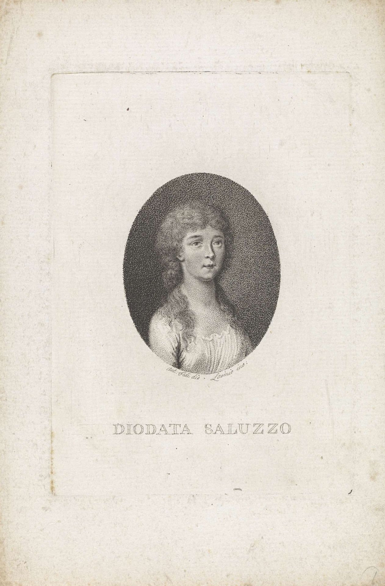 Portret van dichteres en schrijfster Diodata Saluzzo Roero by Carlo Lasinio