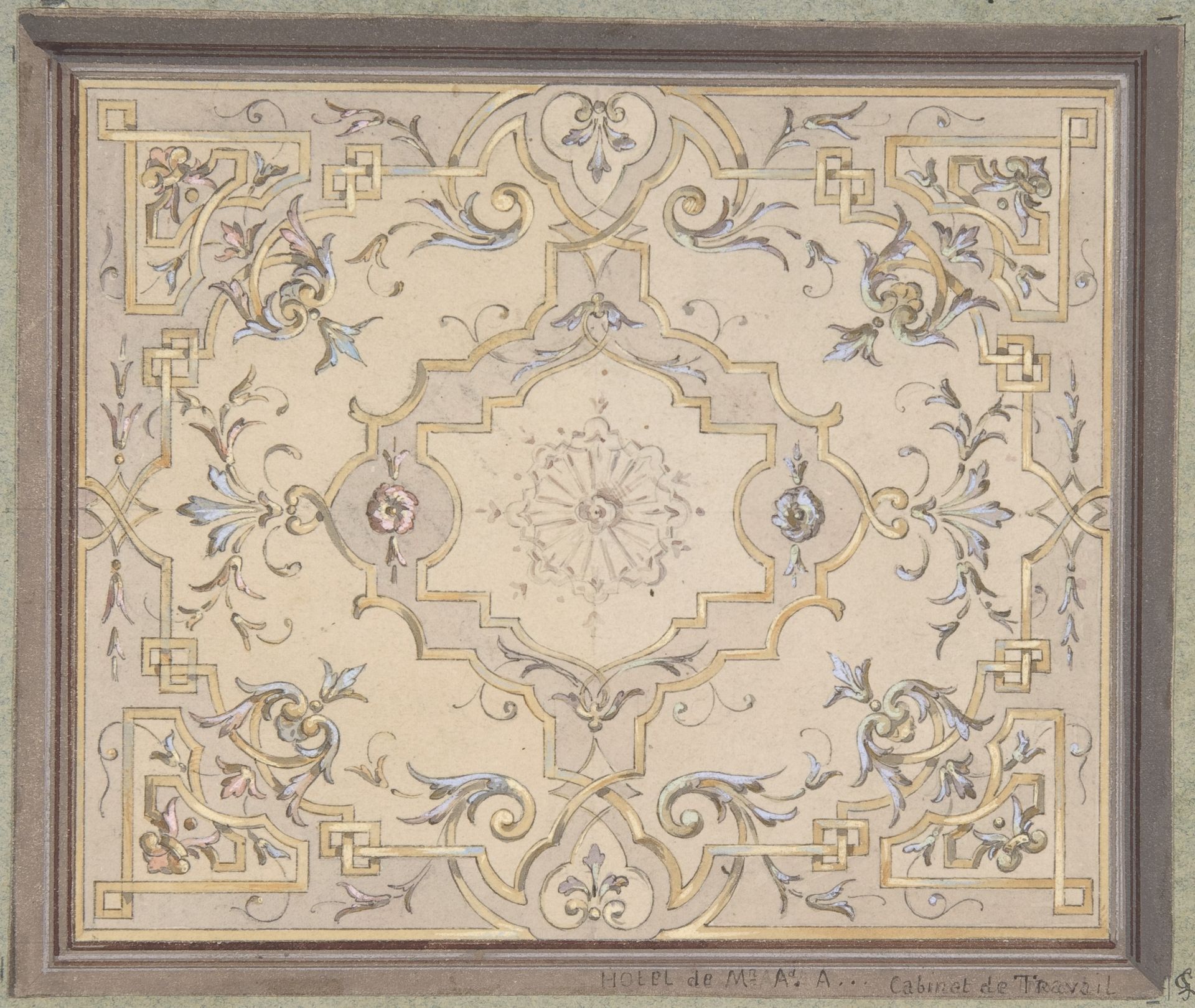 Design for a Study Ceiling by Jules-Edmond-Charles Lachaise
