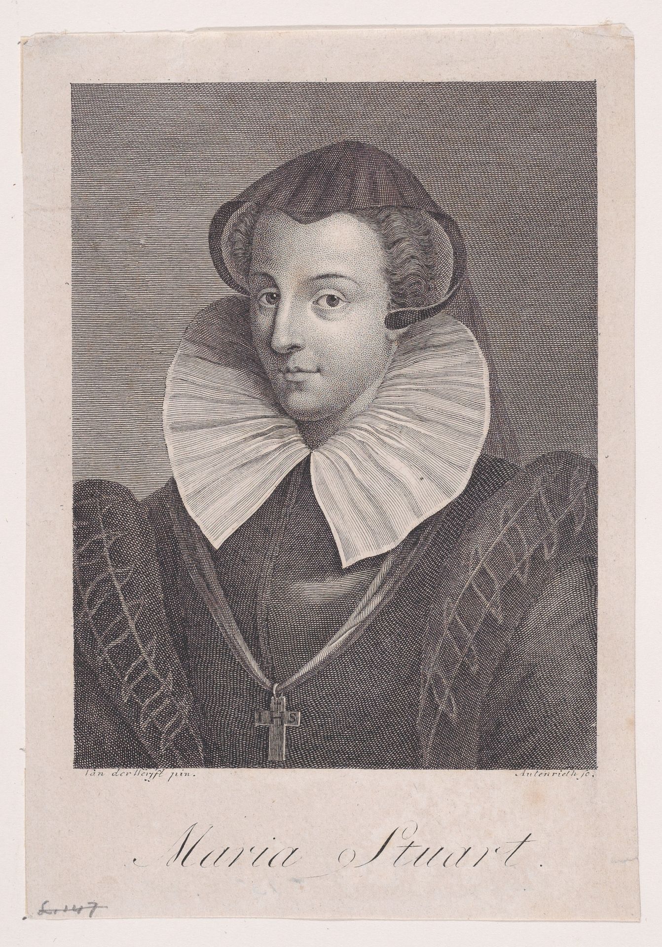 Mary, Queen of Scots (frontispiece, from "Theater, von Schiller," volume 4) by Autenrieth
