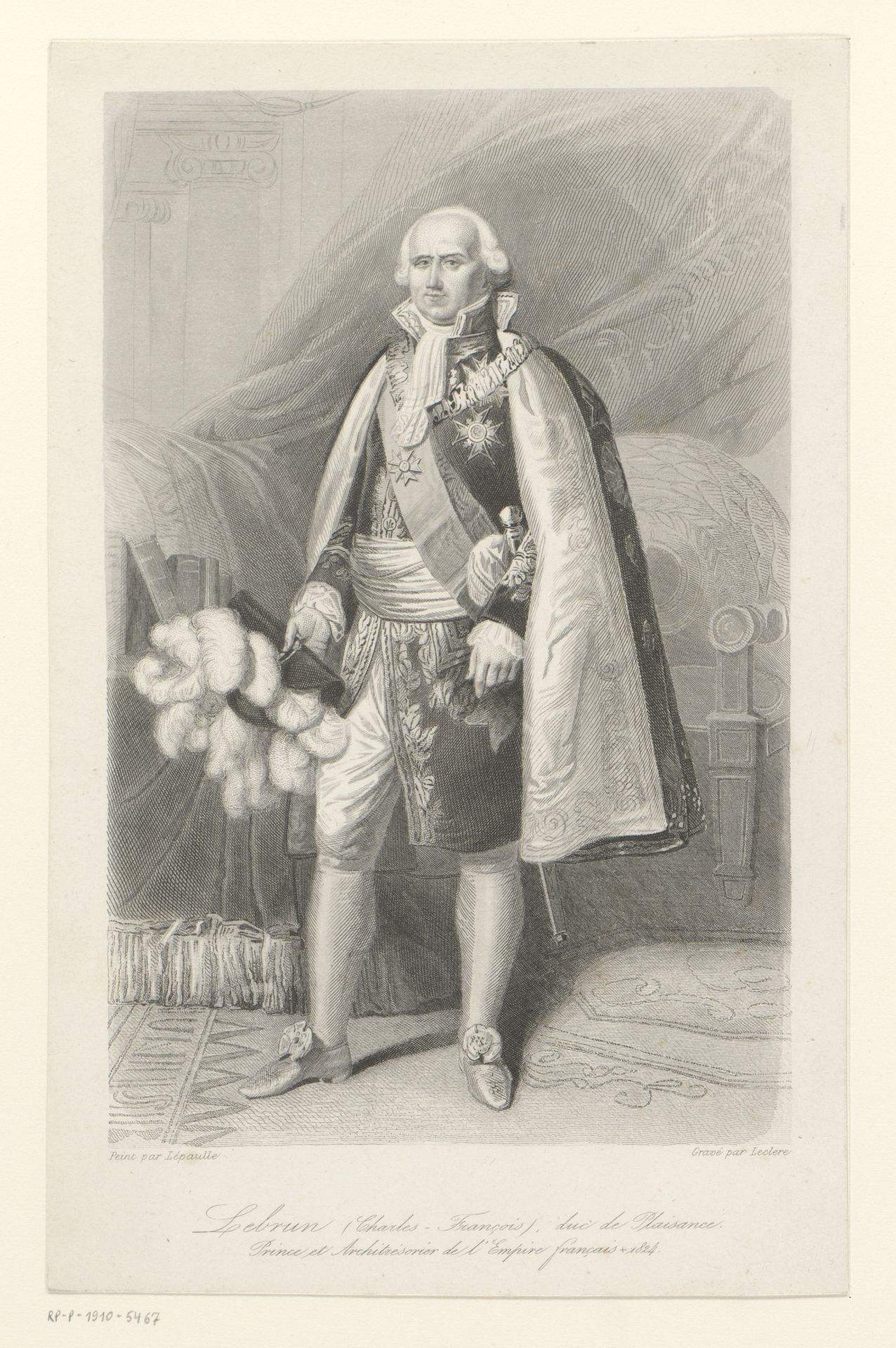 Portret van Charles-François Lebrun by J. Leclerc