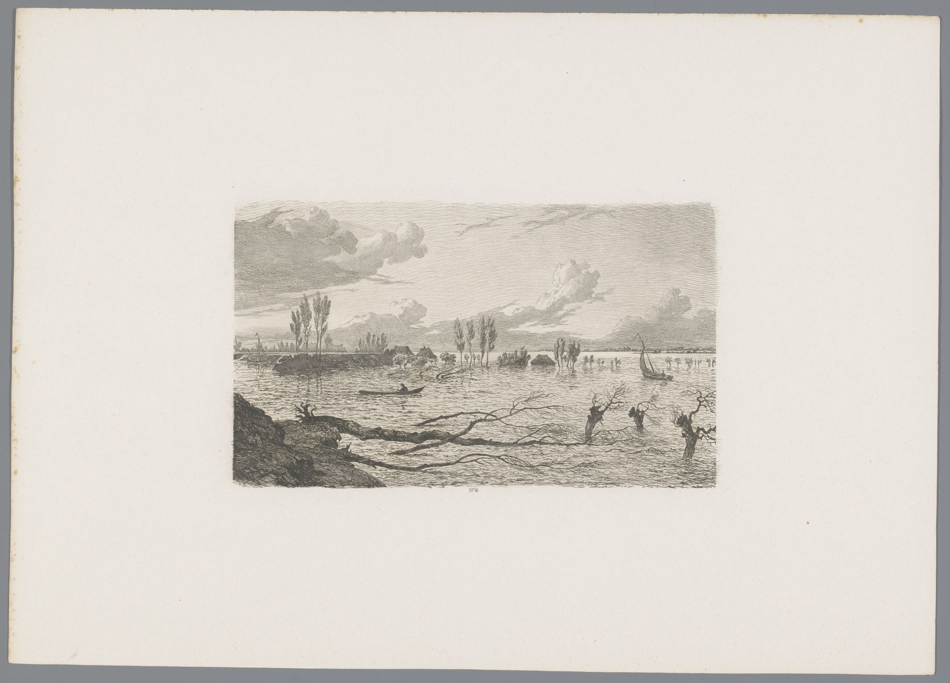 Dijkdoorbraak tussen Maren en Alem, 1855 by George Andries Roth
