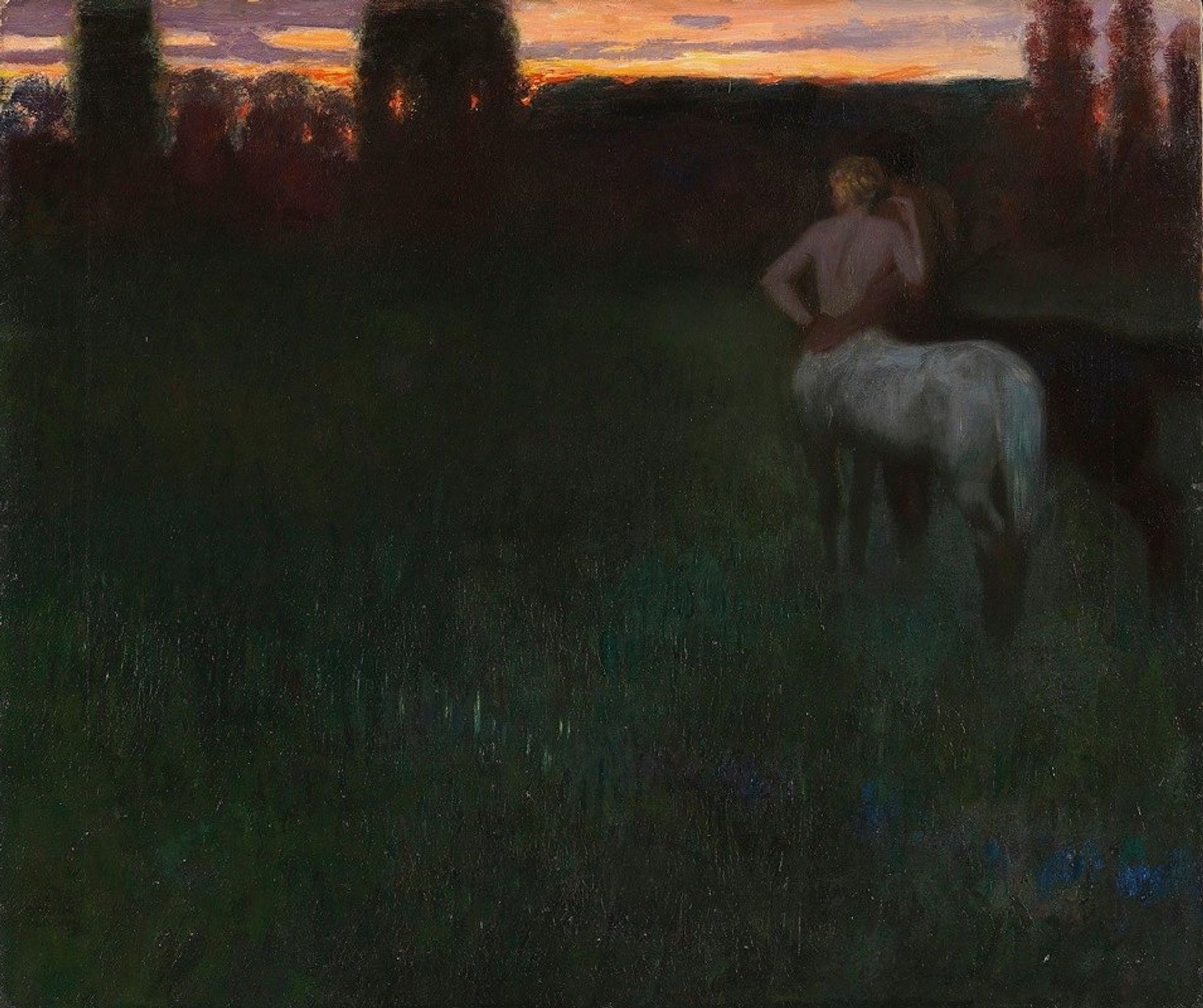 Sunset by Franz von Stuck