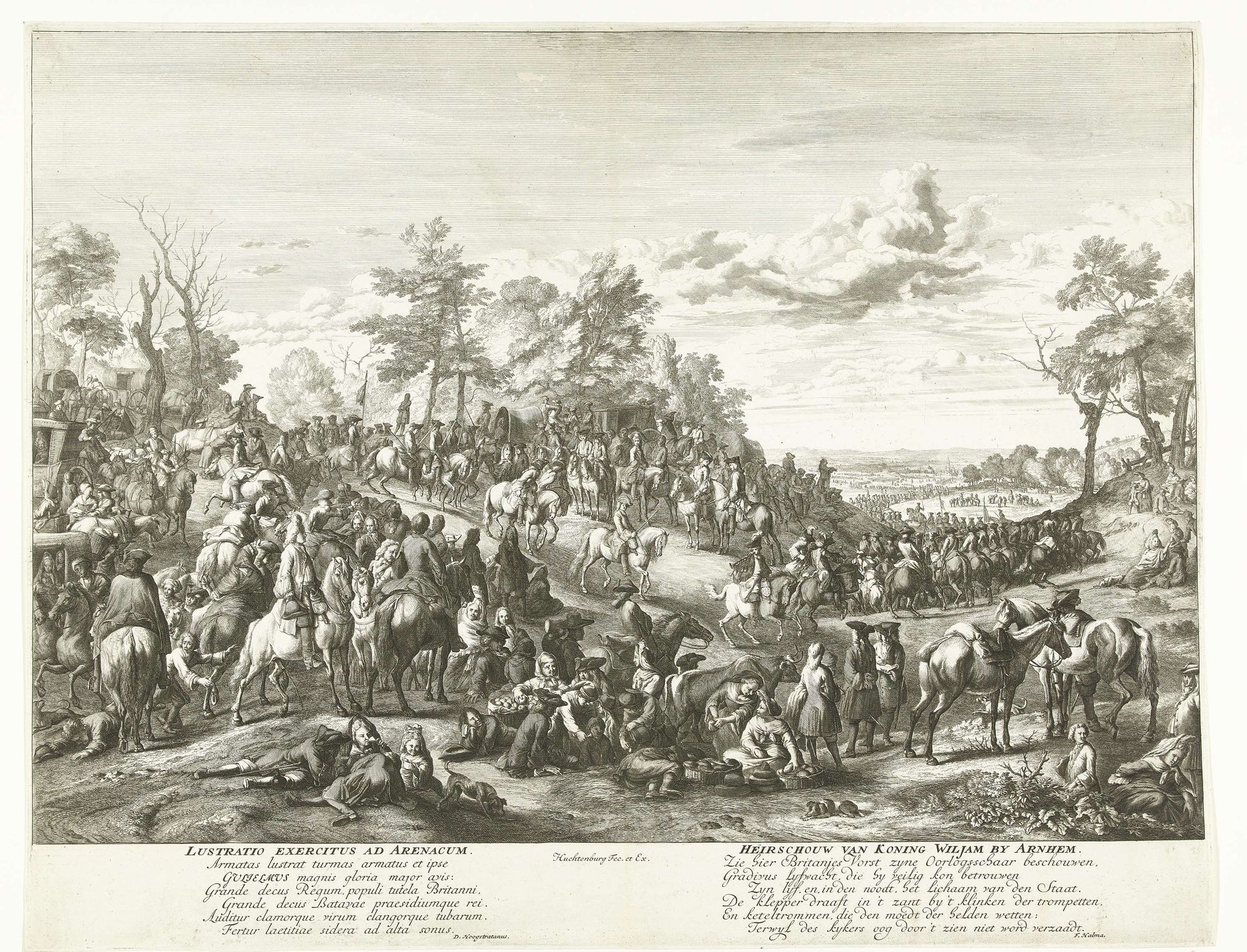 Inspectie van de troepen door Willem III bij Arnhem, 1691 by Jan van Huchtenburg