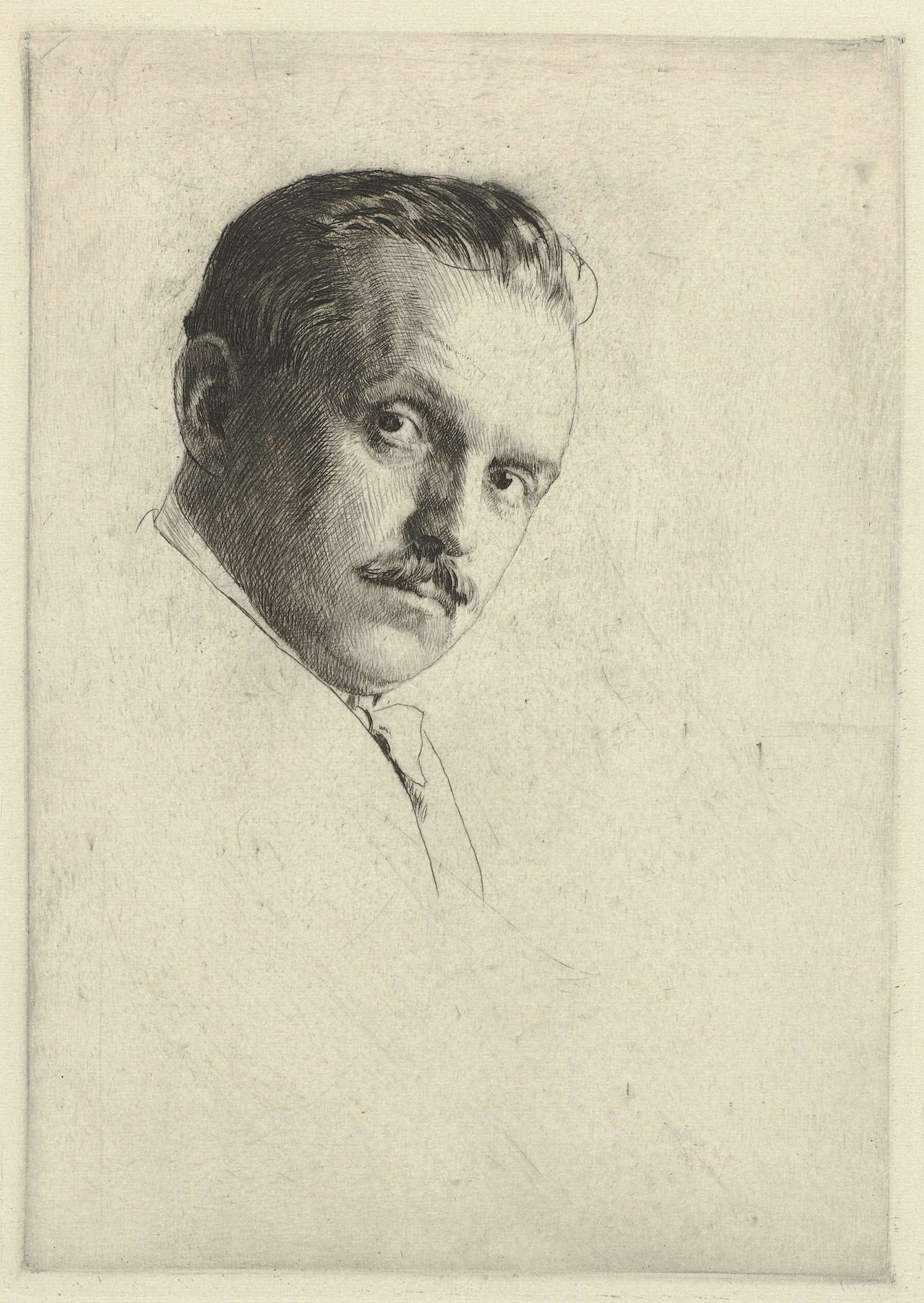 Zelfportret Ferdinand Schmutzer by Ferdinand Schmutzer