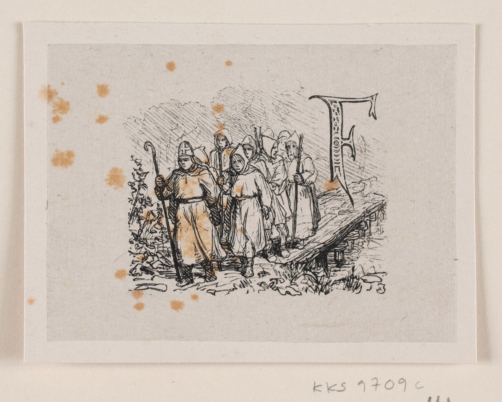 Vignet til fortællingen "Kong Gorm og hans sønner" by Waldemar Bøhme