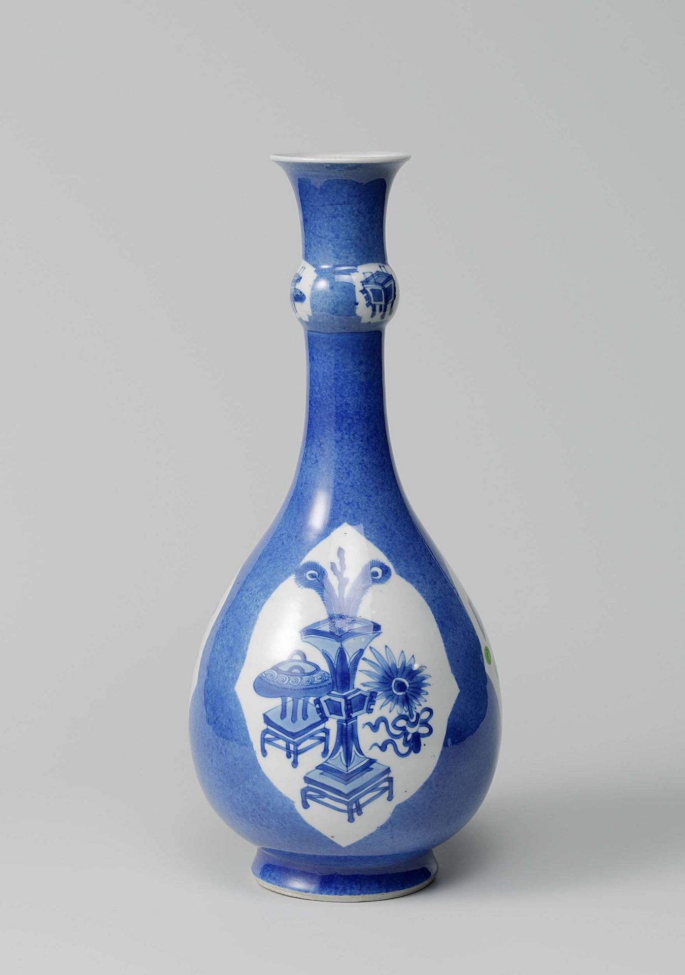 Bottle vase with powder blue, antiquities and precious objects by Anonymous