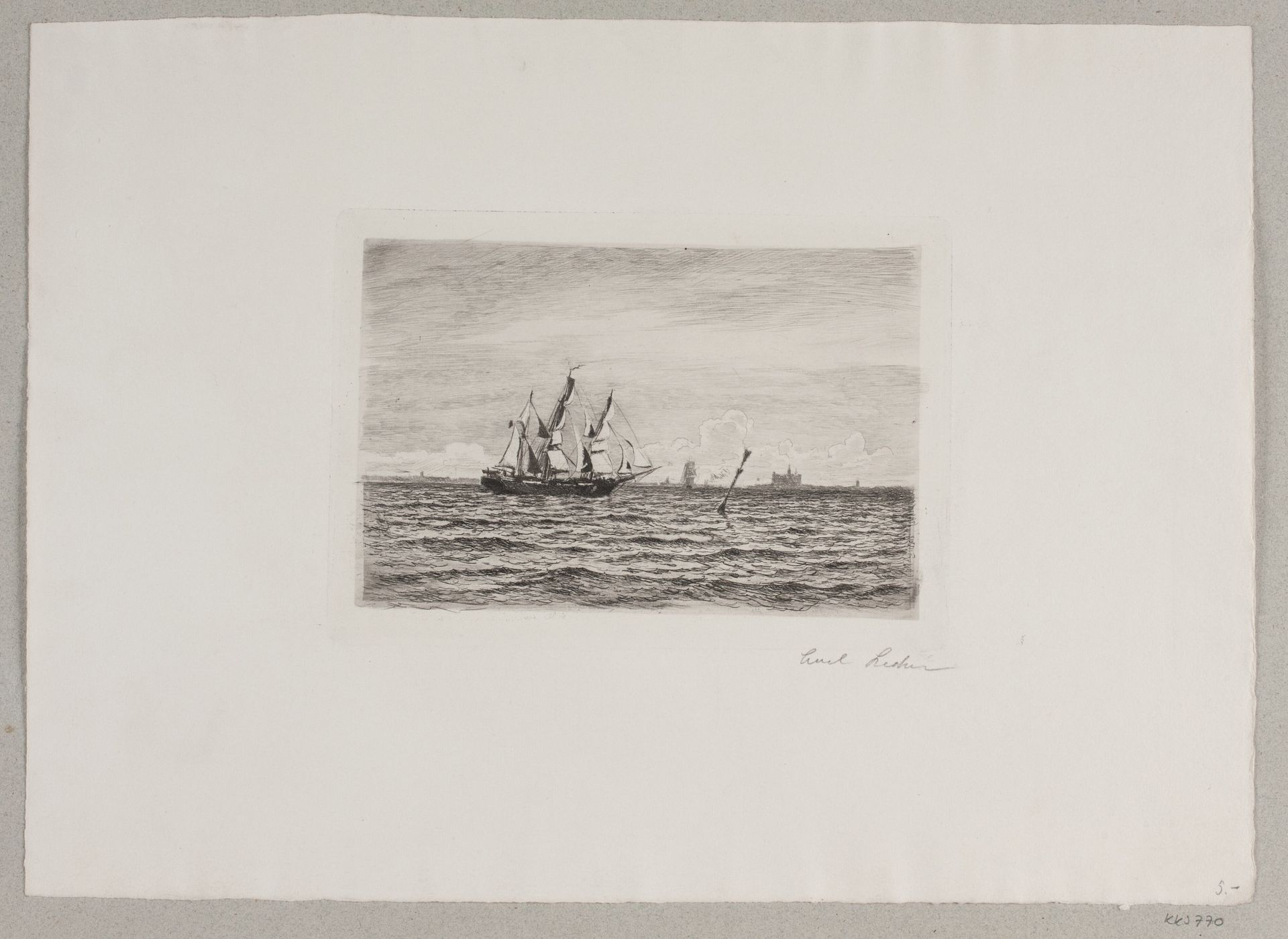 Skibe i sundet by Carl Locher