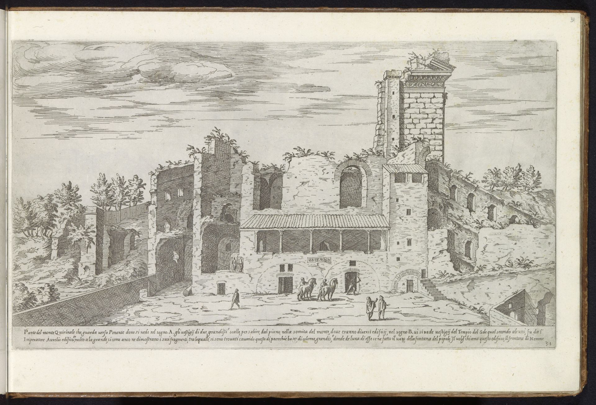 Ruïnes op de Quirinaal te Rome by Étienne Dupérac