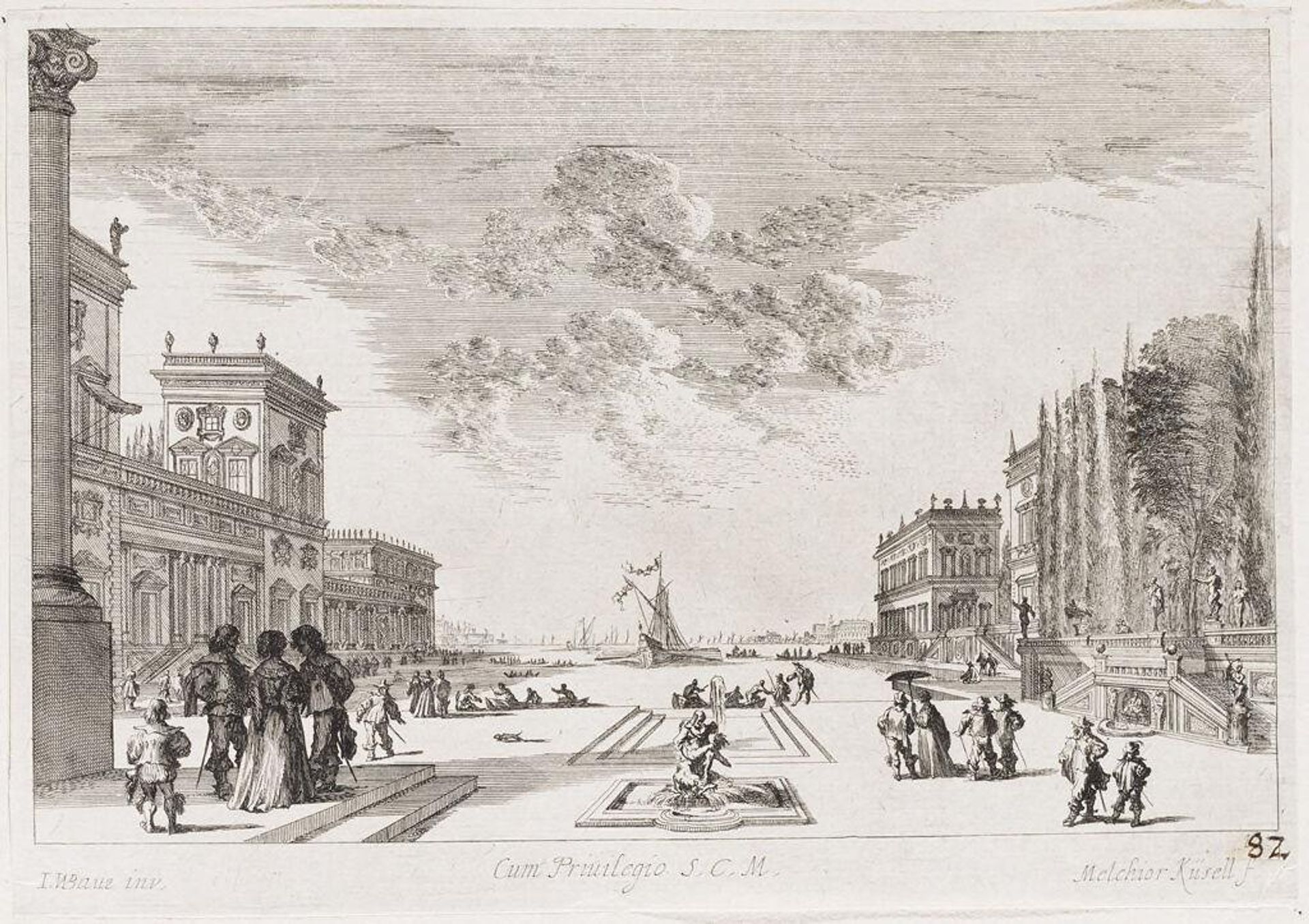 Arrival in Naples at the Piazza di Spagna by Melchior KÃ¼sel