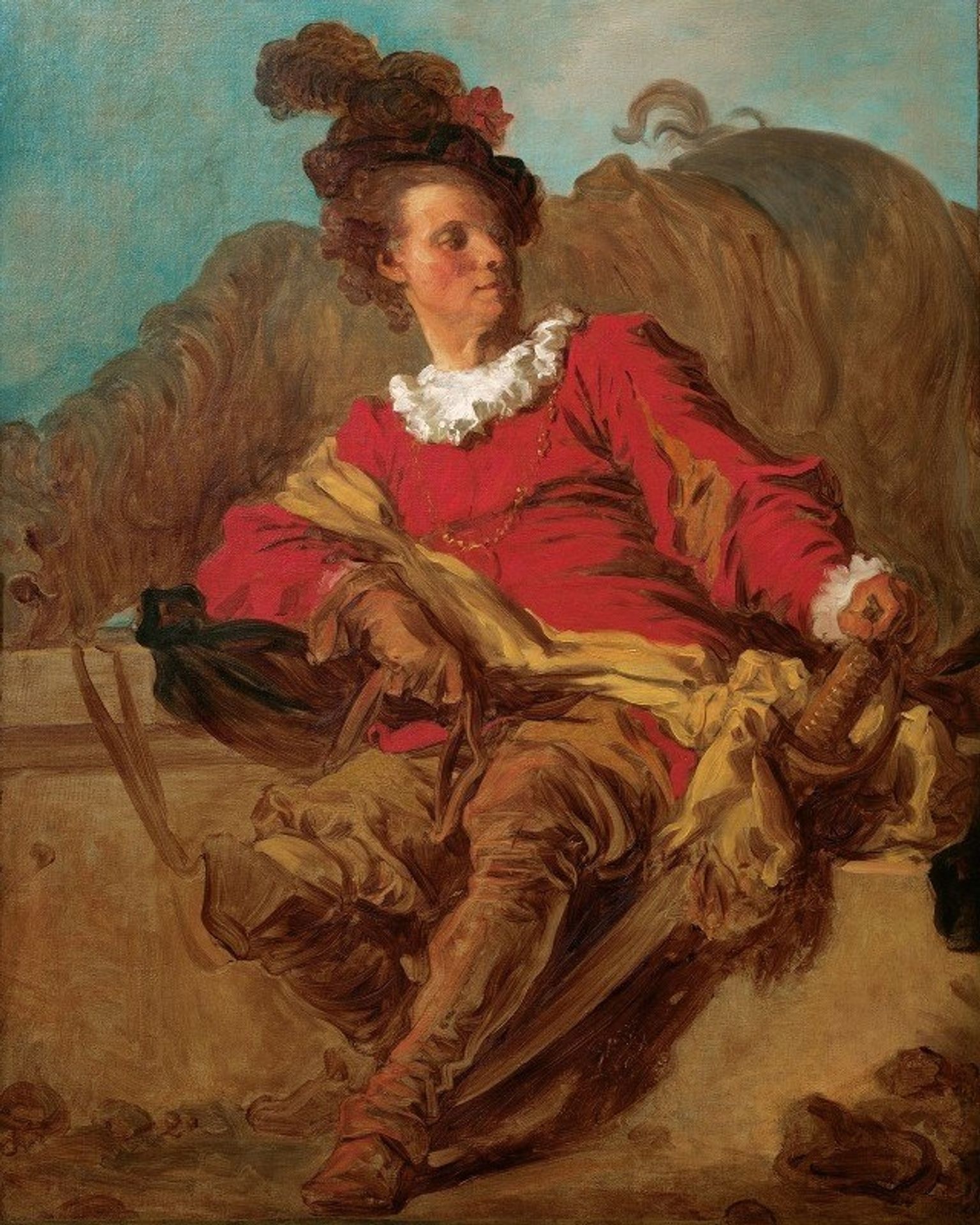 Jean-Claude Richard, Abbot of Saint-Non, Dressed ‘a l’Espagnole’ by Jean-Honoré Fragonard