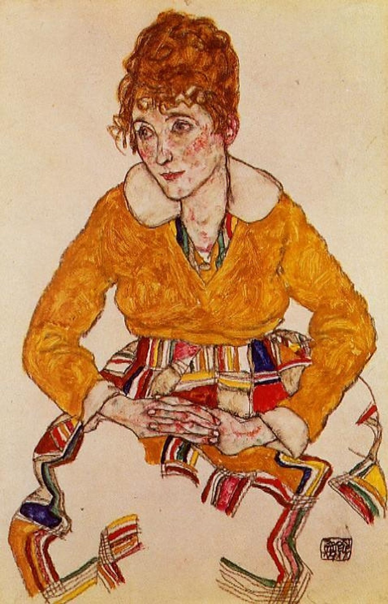 Portrait of the Artist's Wife by Egon Schiele