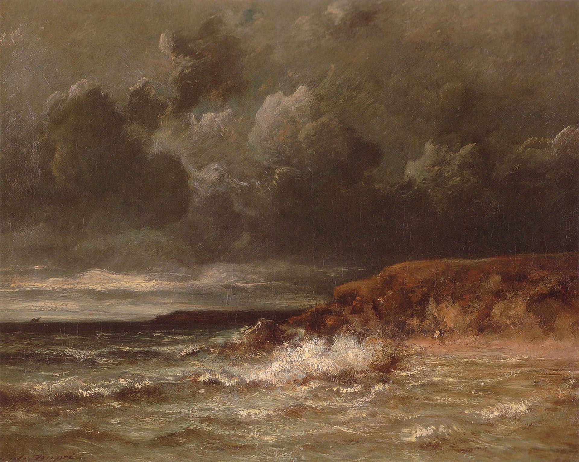 Marine Landscape (The Cape and Dunes of Saint-Quentin) by Jules Dupre