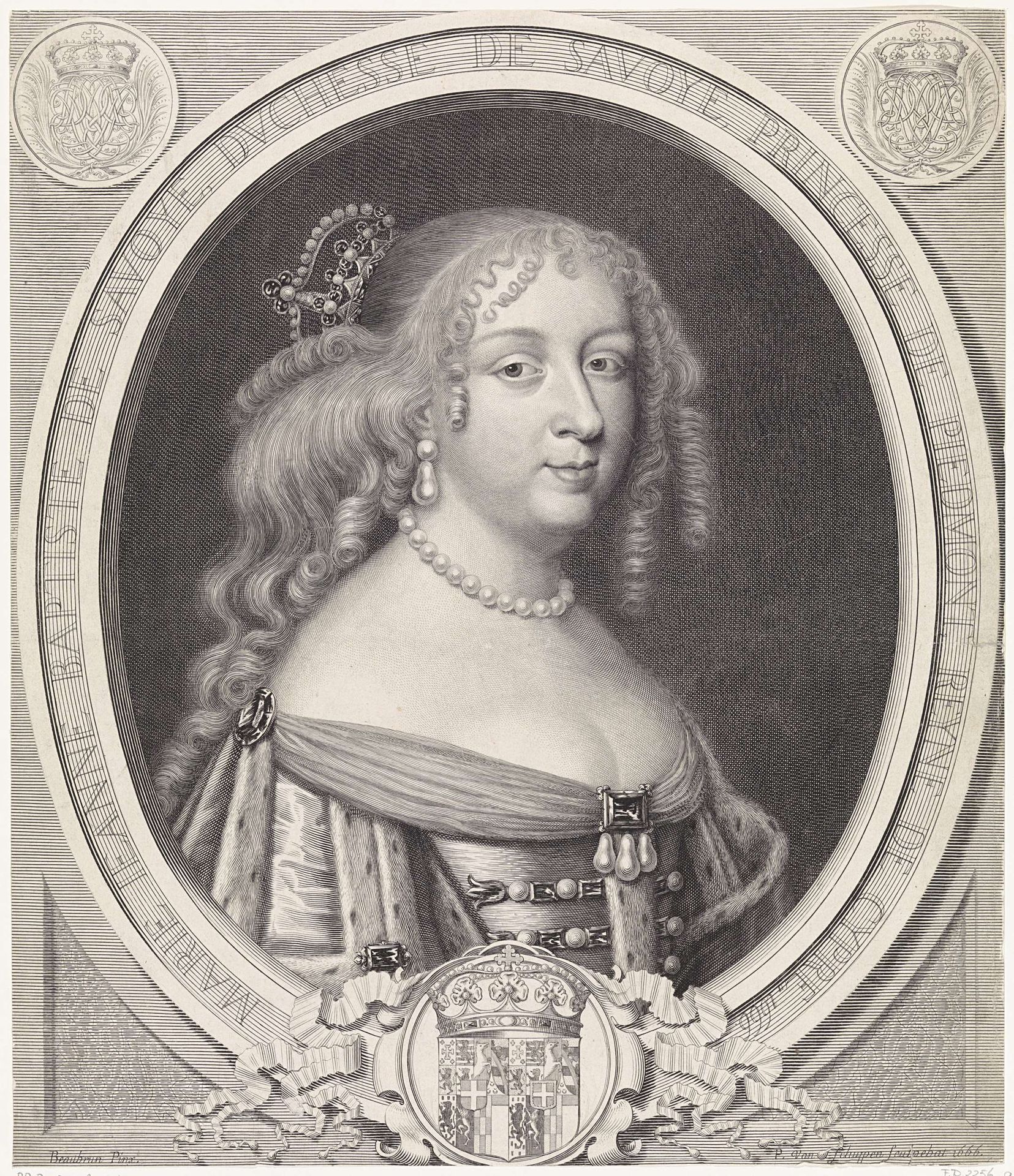 Portret van Maria Johanna Baptiste, hertogin van Savoye by Pieter van Schuppen