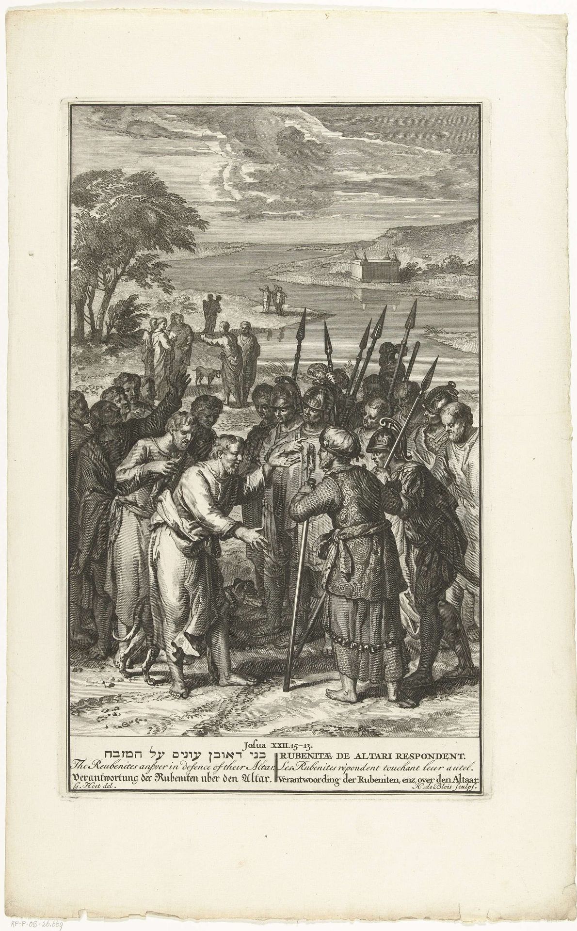 De nakomelingen van Ruben verantwoorden zich bij de Israëlieten over de bouw van een altaar by H. de Blois