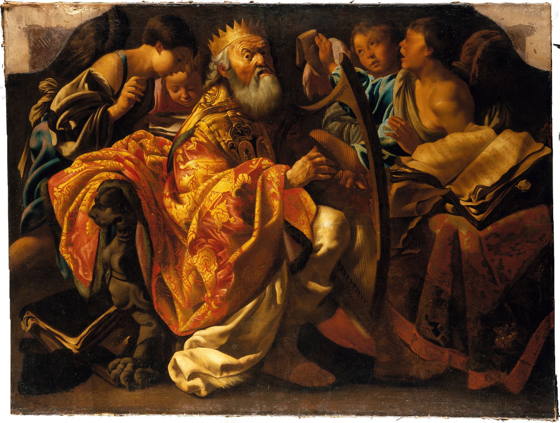 King David Playing the Harp by Hendrick ter Brugghen