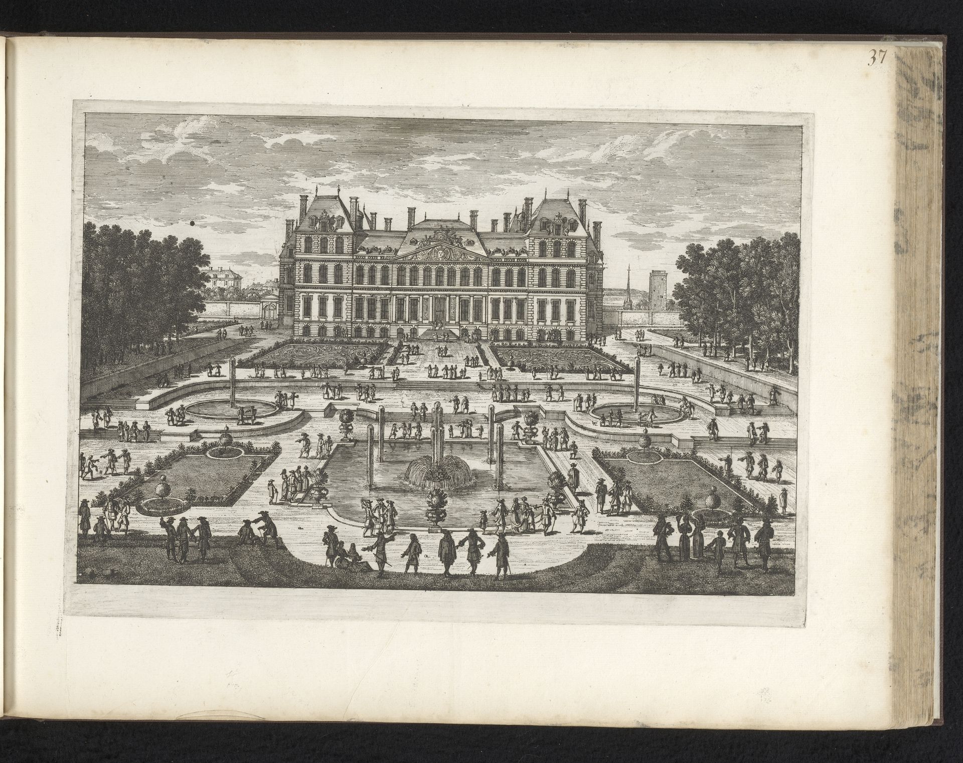 Gezicht op een kasteel by Adam Perelle