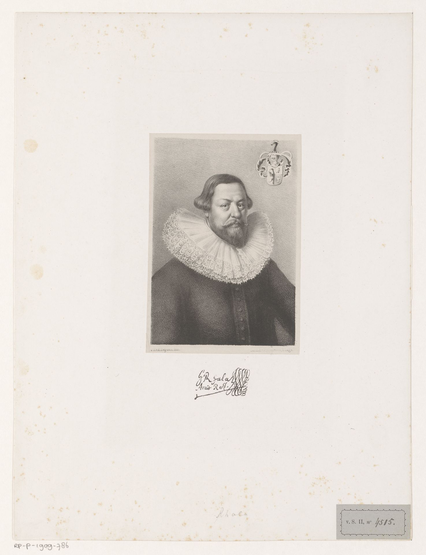 Portret van Hendrik Rhala by Johannes Hermanus van der Heijden