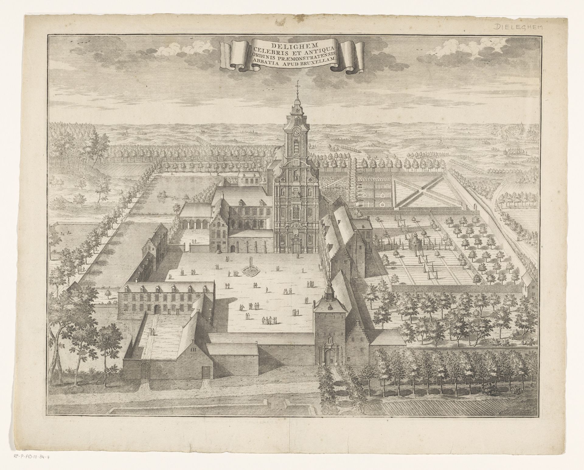 Gezicht op de Abdij van Dieleghem by Anonymous