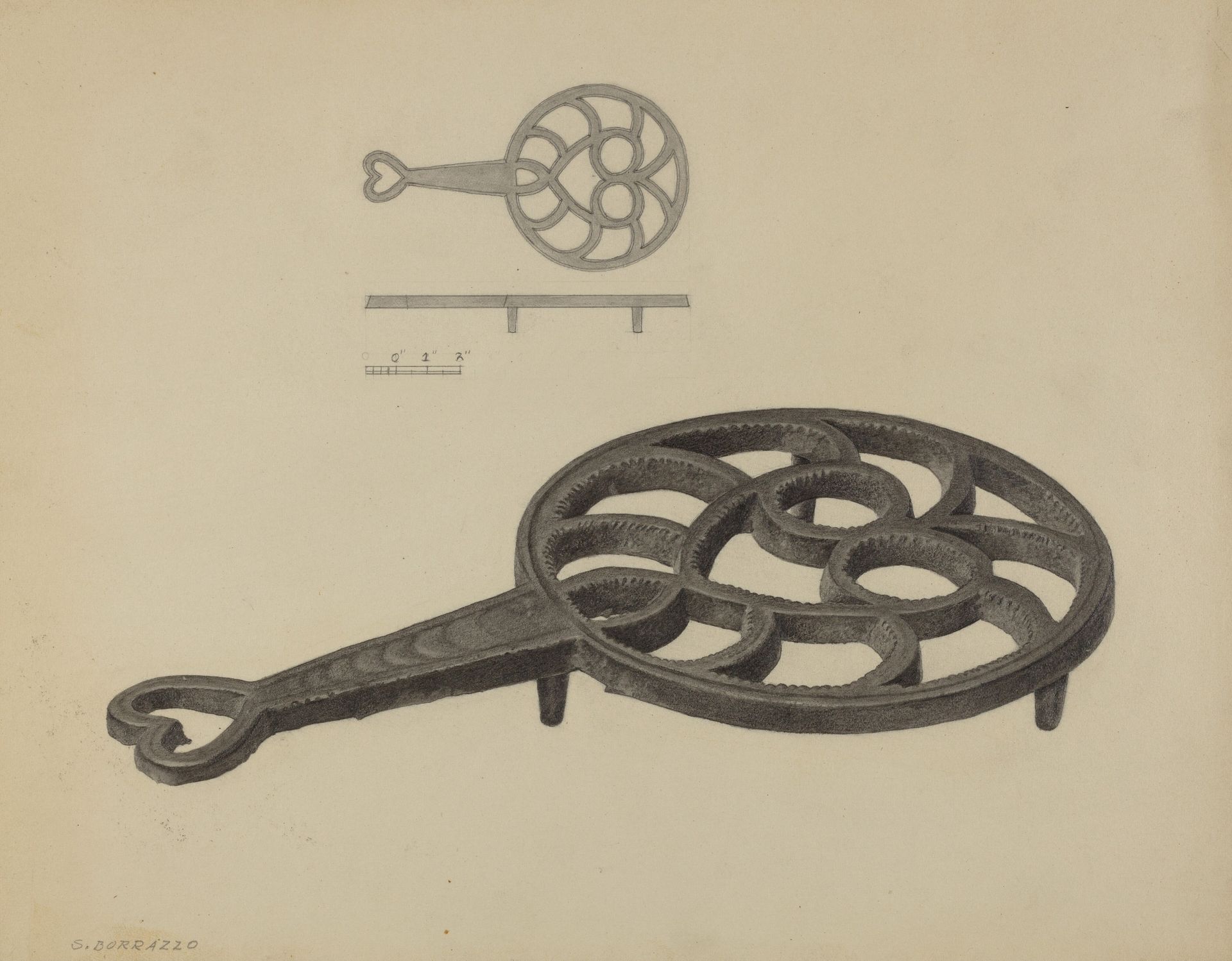 Pa. German Flatiron Holder by Salvatore Borrazzo