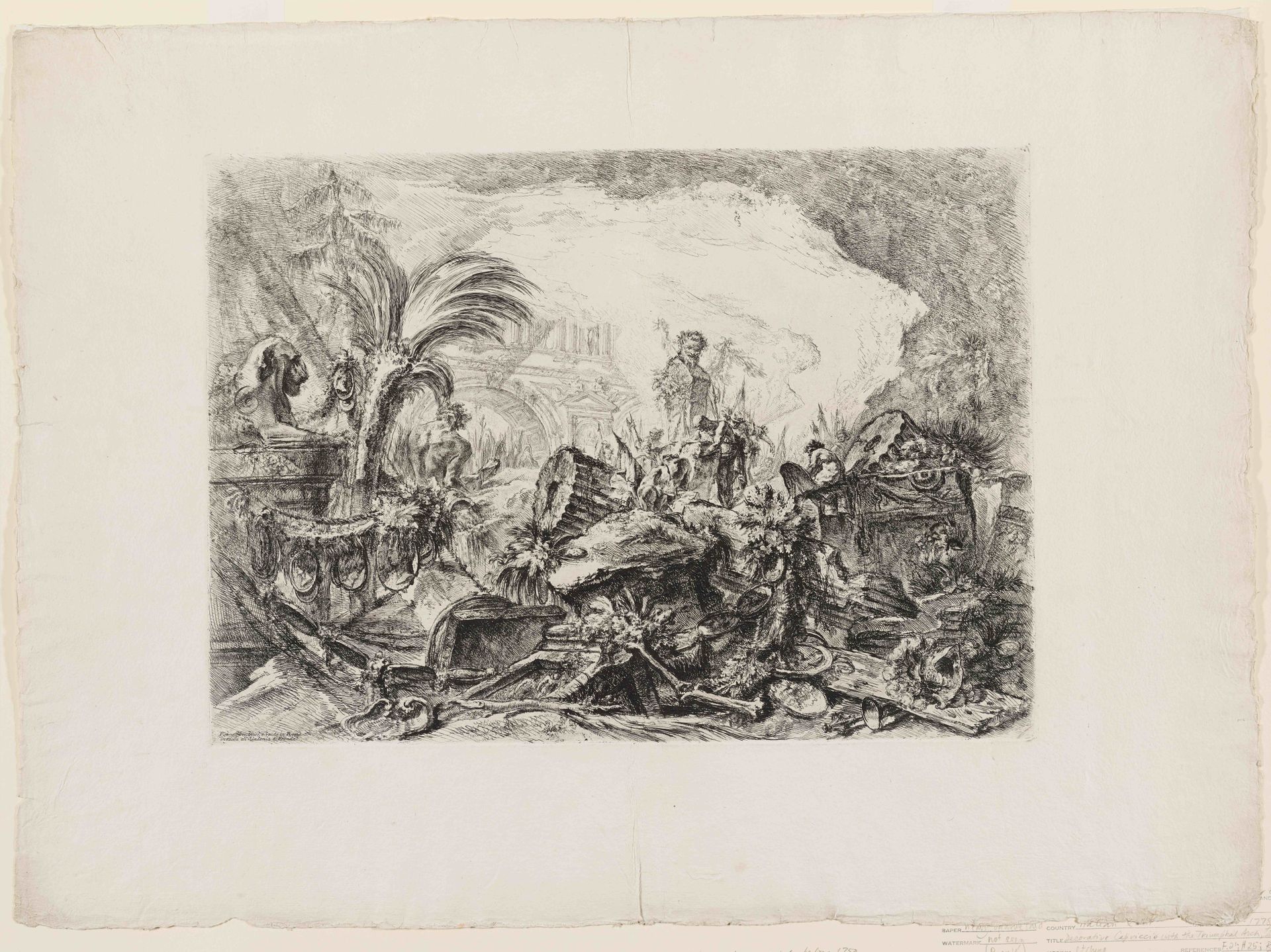 Decorative Capriccio with the Triumphal Arch by Giovanni Battista Piranesi