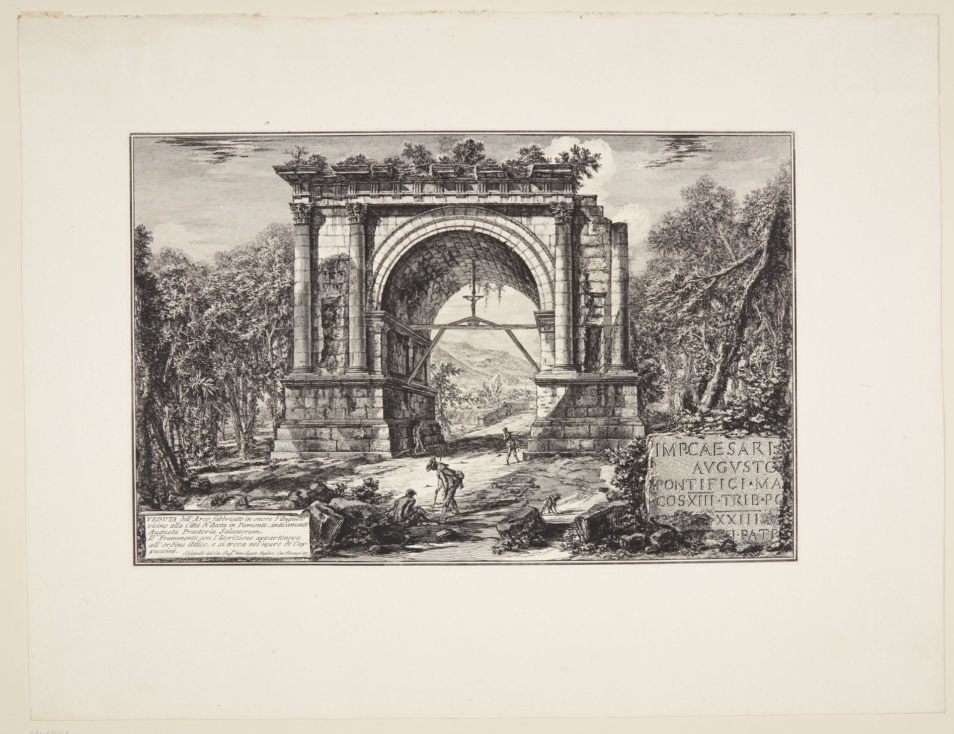 View of the Arch built in honour of Augustus close to the city of Aosta ... by Giovanni Battista Piranesi