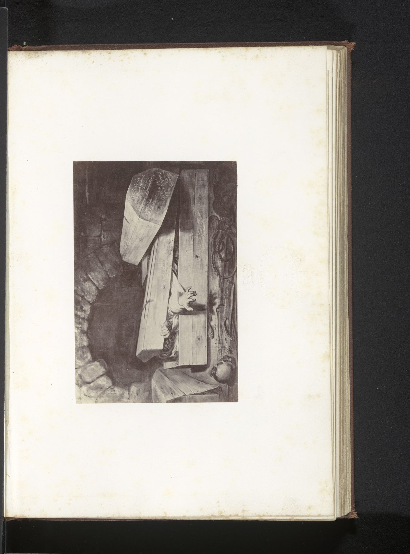 Fotoreproductie van De overhaaste begrafenis door Antoine Wiertz by Edmond Fierlants