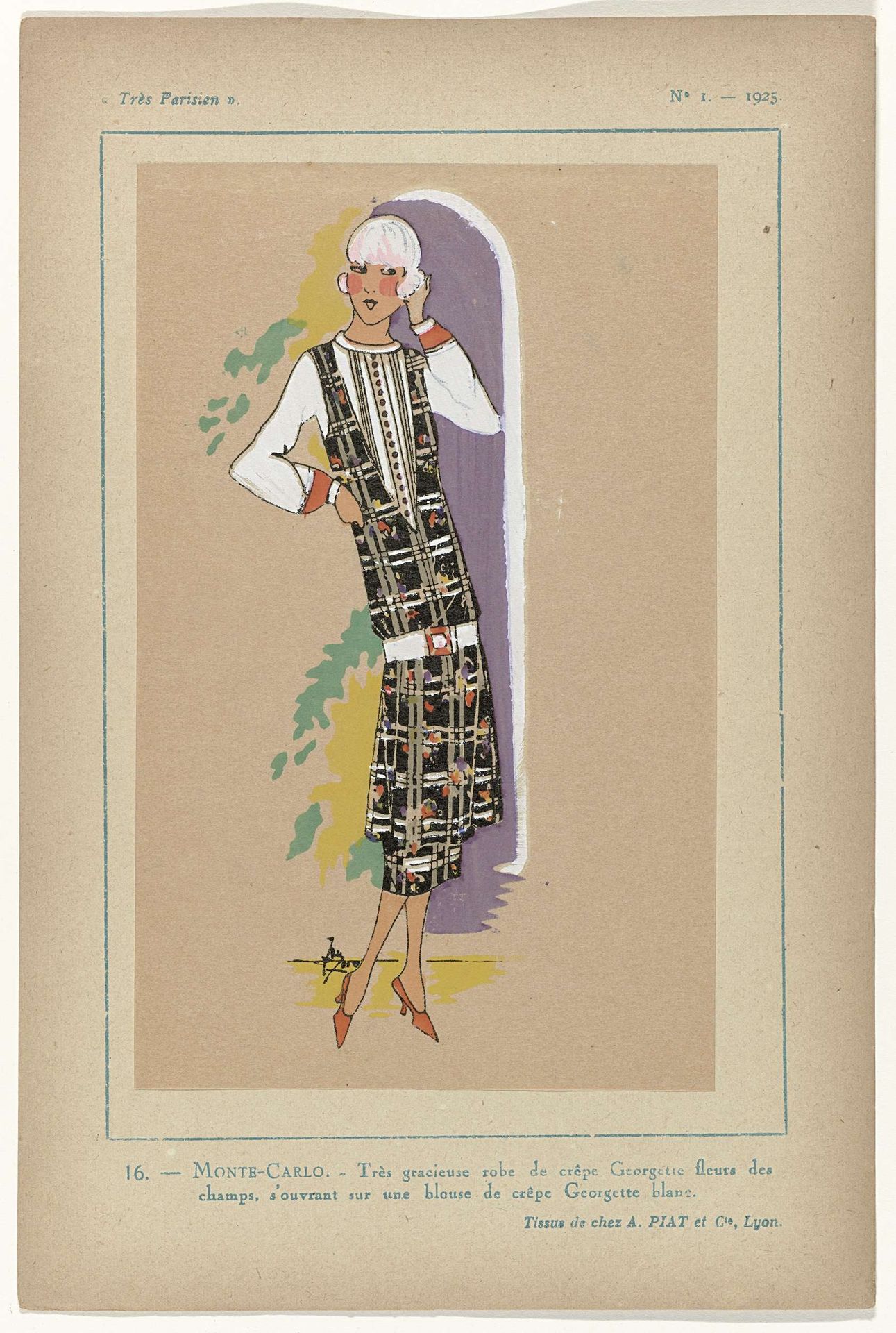 Très Parisien, 1925, No. 1, Pl. 16.- MONTE CARLO. by G-P. Joumard