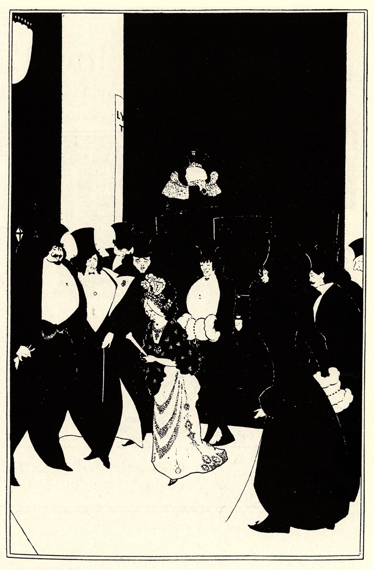 Lady Gold's Escort by Aubrey Vincent Beardsley
