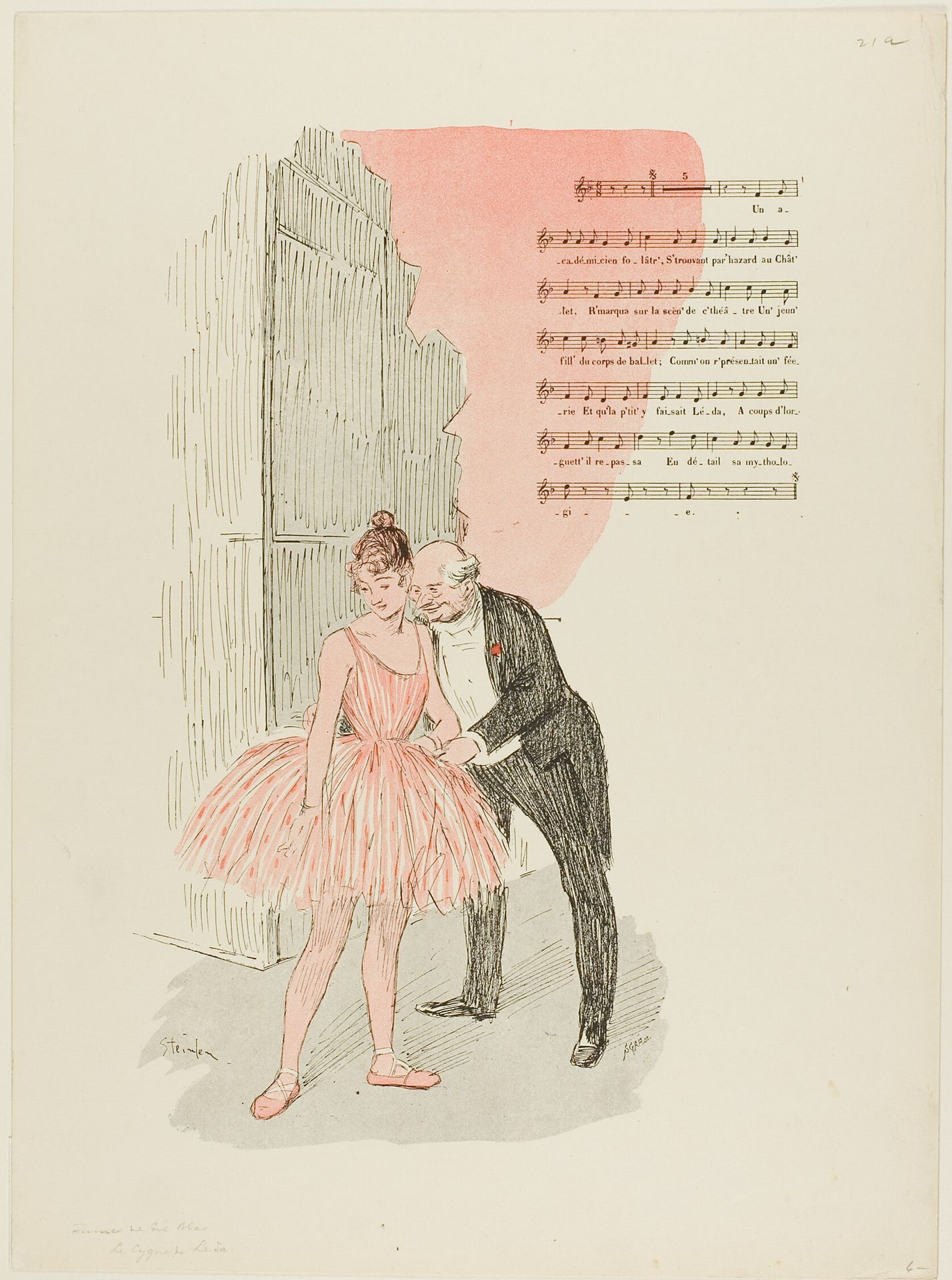 Leda and the Swan by Théophile Alexandre Steinlen